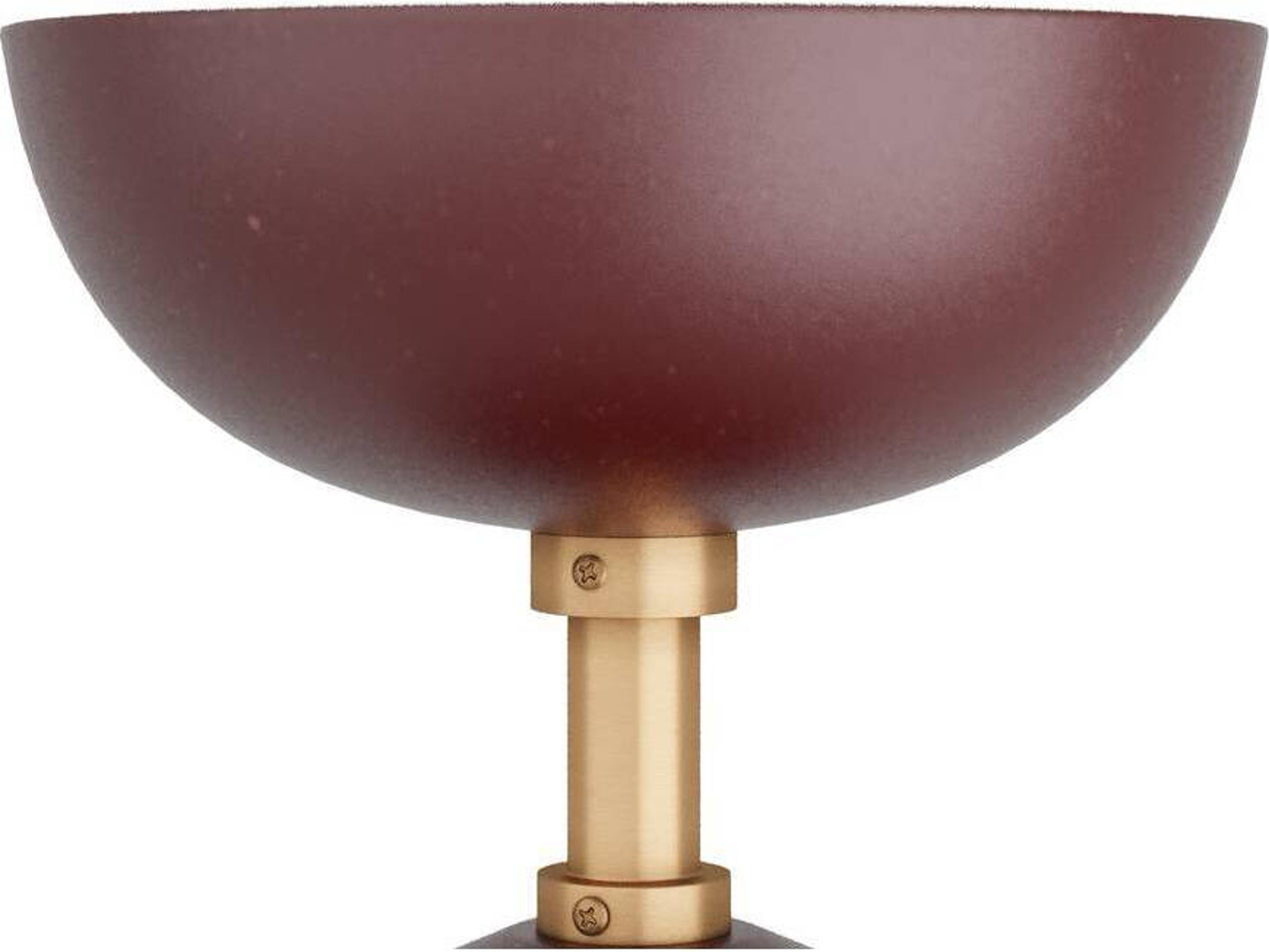Arteriors Home 1-Light Oxblood Brown Dome Mini Pendant