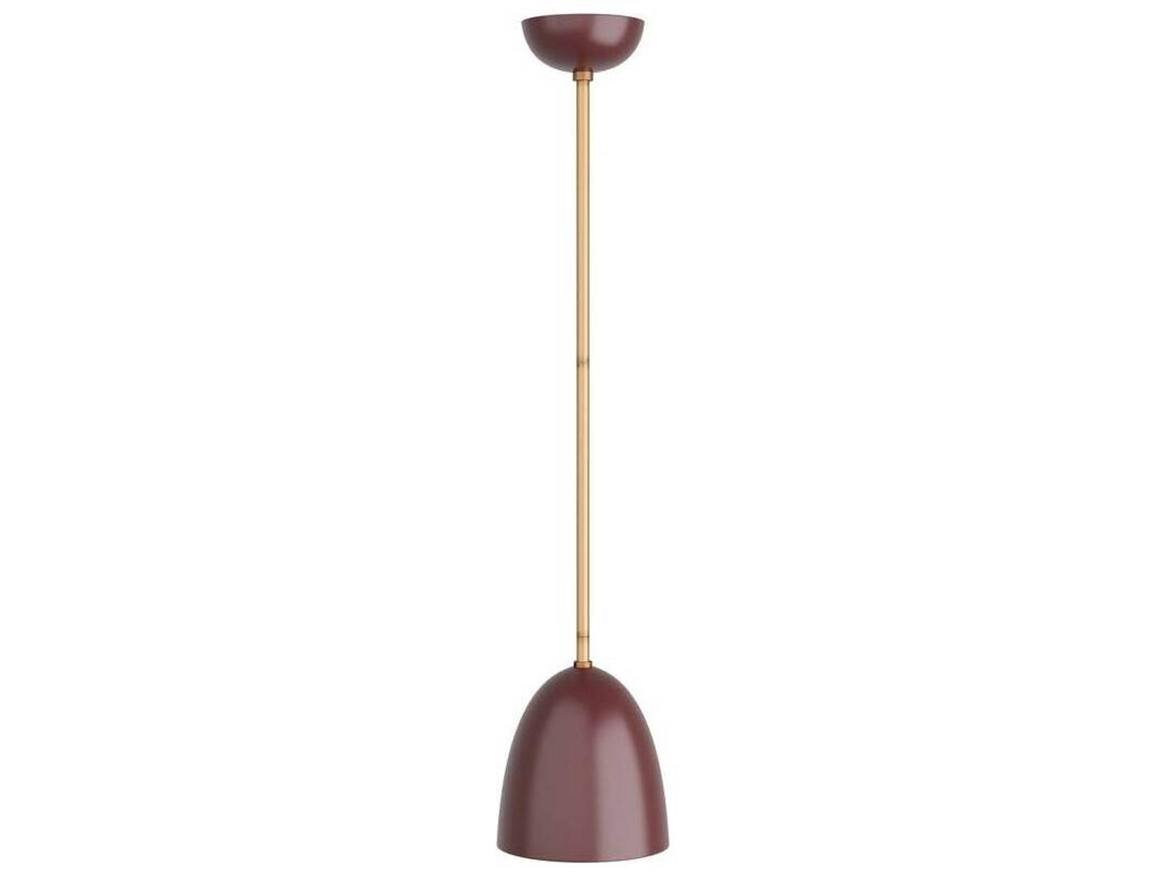 Arteriors Home 1-Light Oxblood Brown Dome Mini Pendant