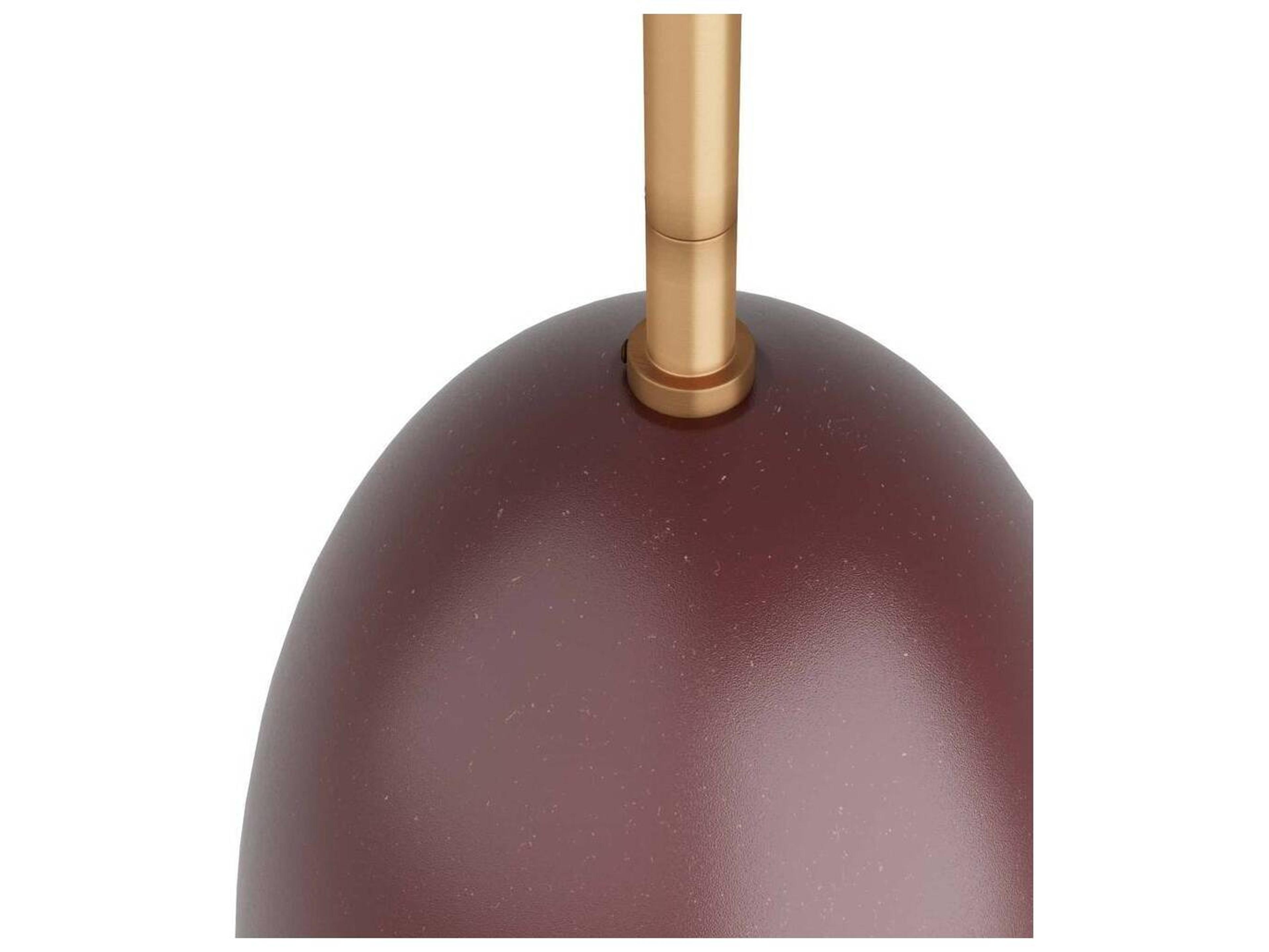 Arteriors Home 1-Light Oxblood Brown Dome Mini Pendant