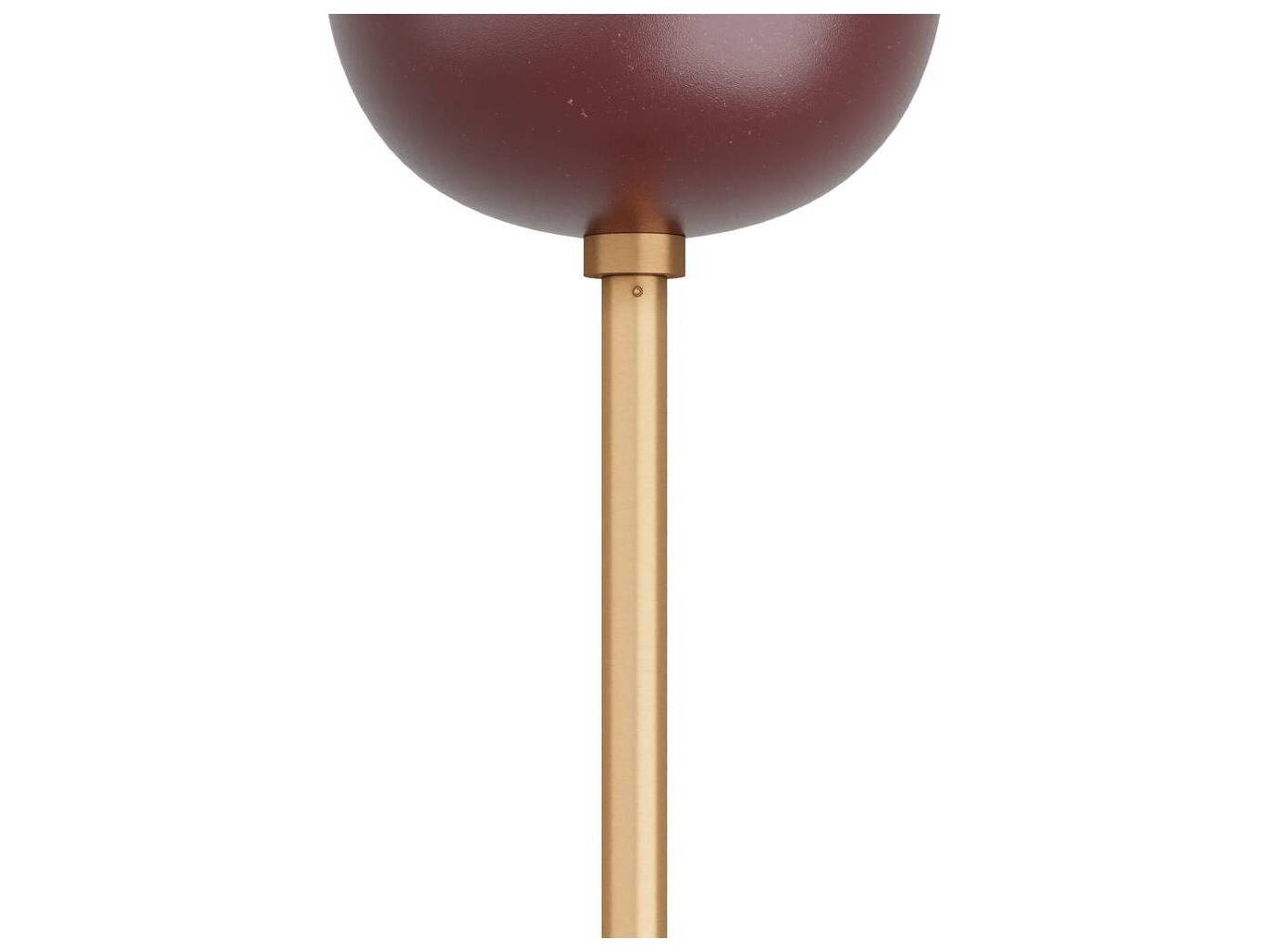 Arteriors Home 1-Light Oxblood Brown Dome Mini Pendant