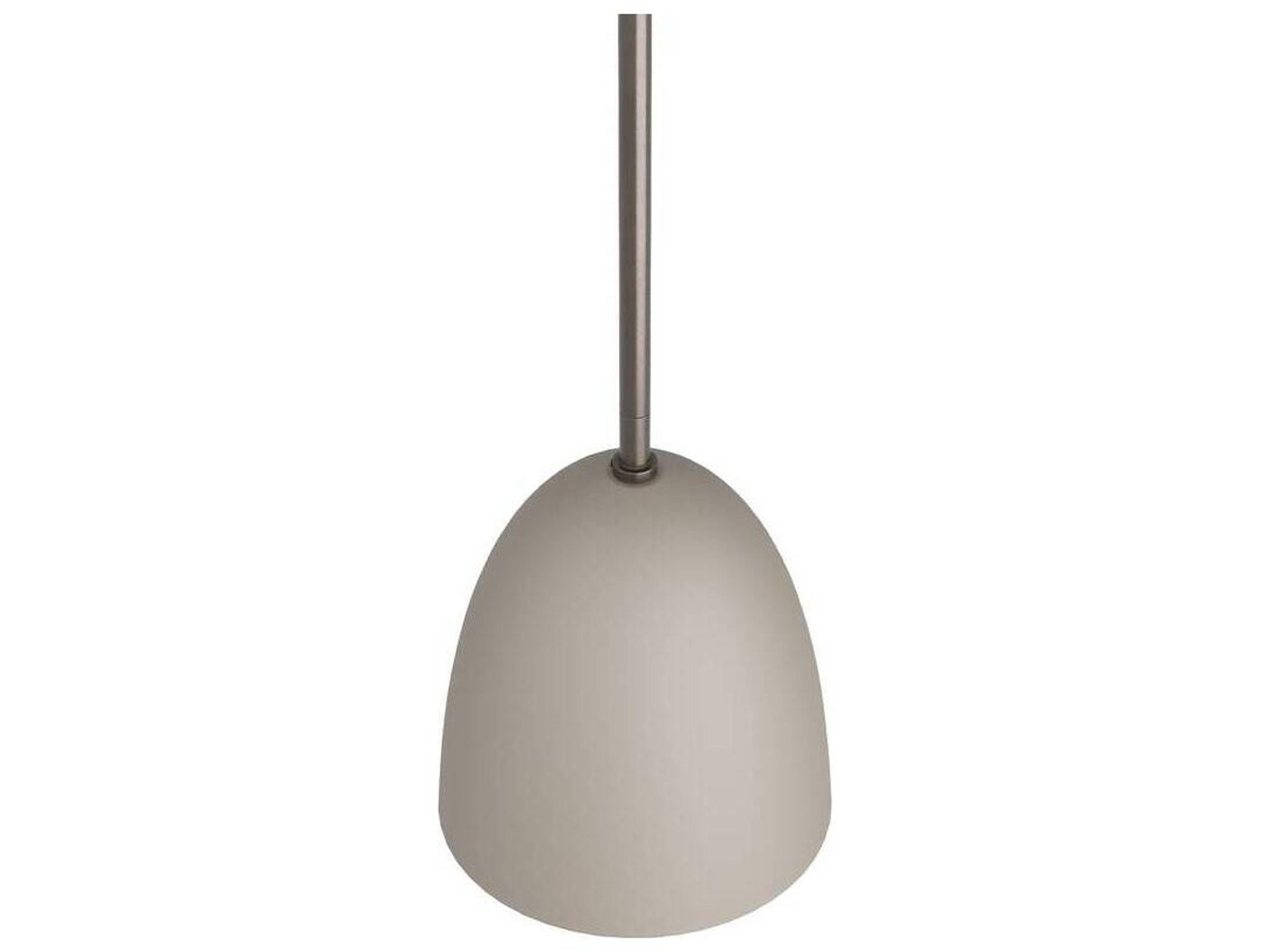 1-Light Taupe Gray Dome Mini Pendant