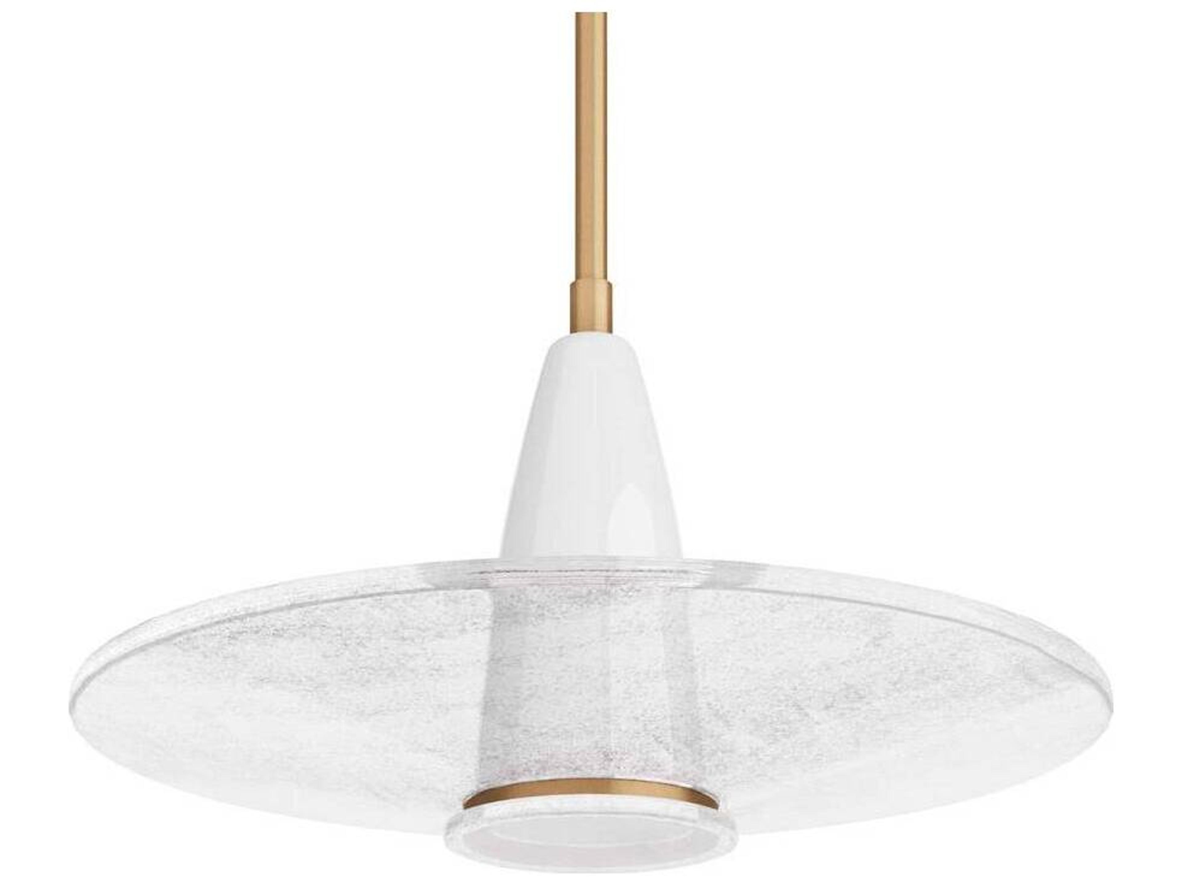 Arteriors Home 1-Light Clear Seedy Brass Round Pendant