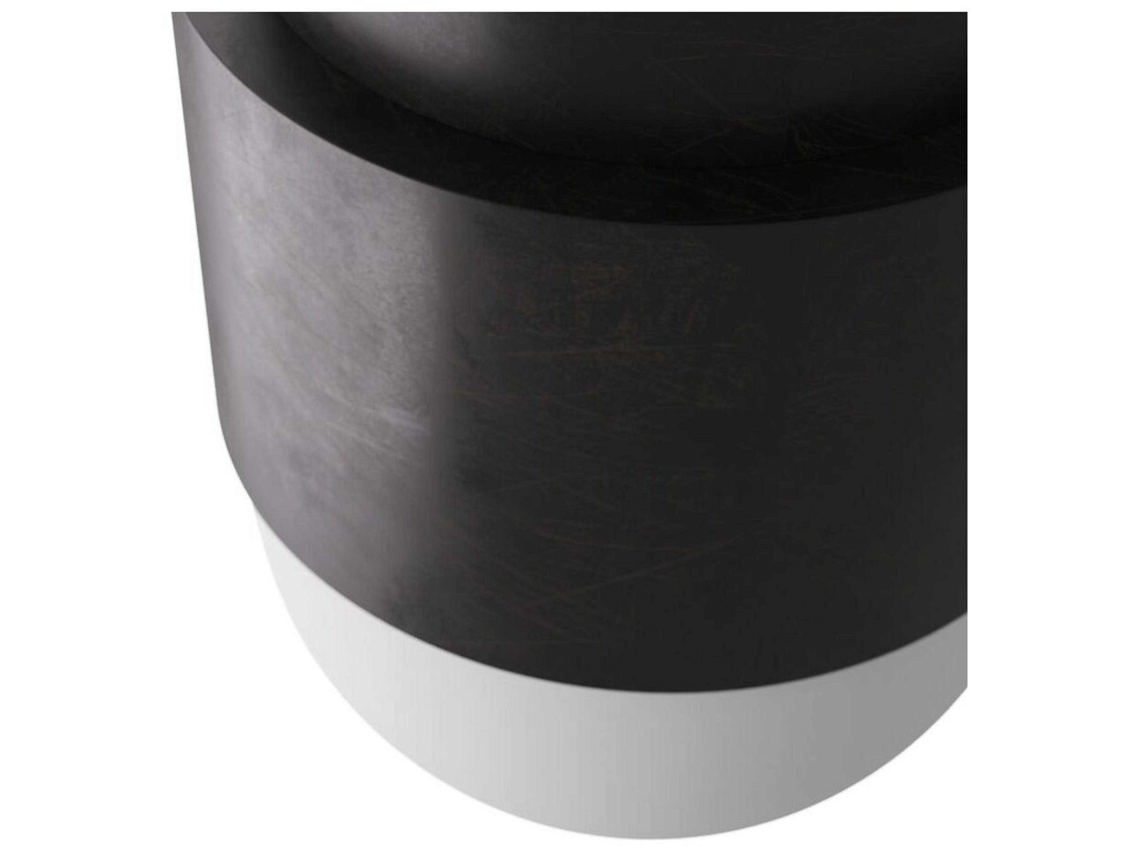 Arteriors Home Allentown 1-Light English Bronze Opal Black Cylinder Flush Mount