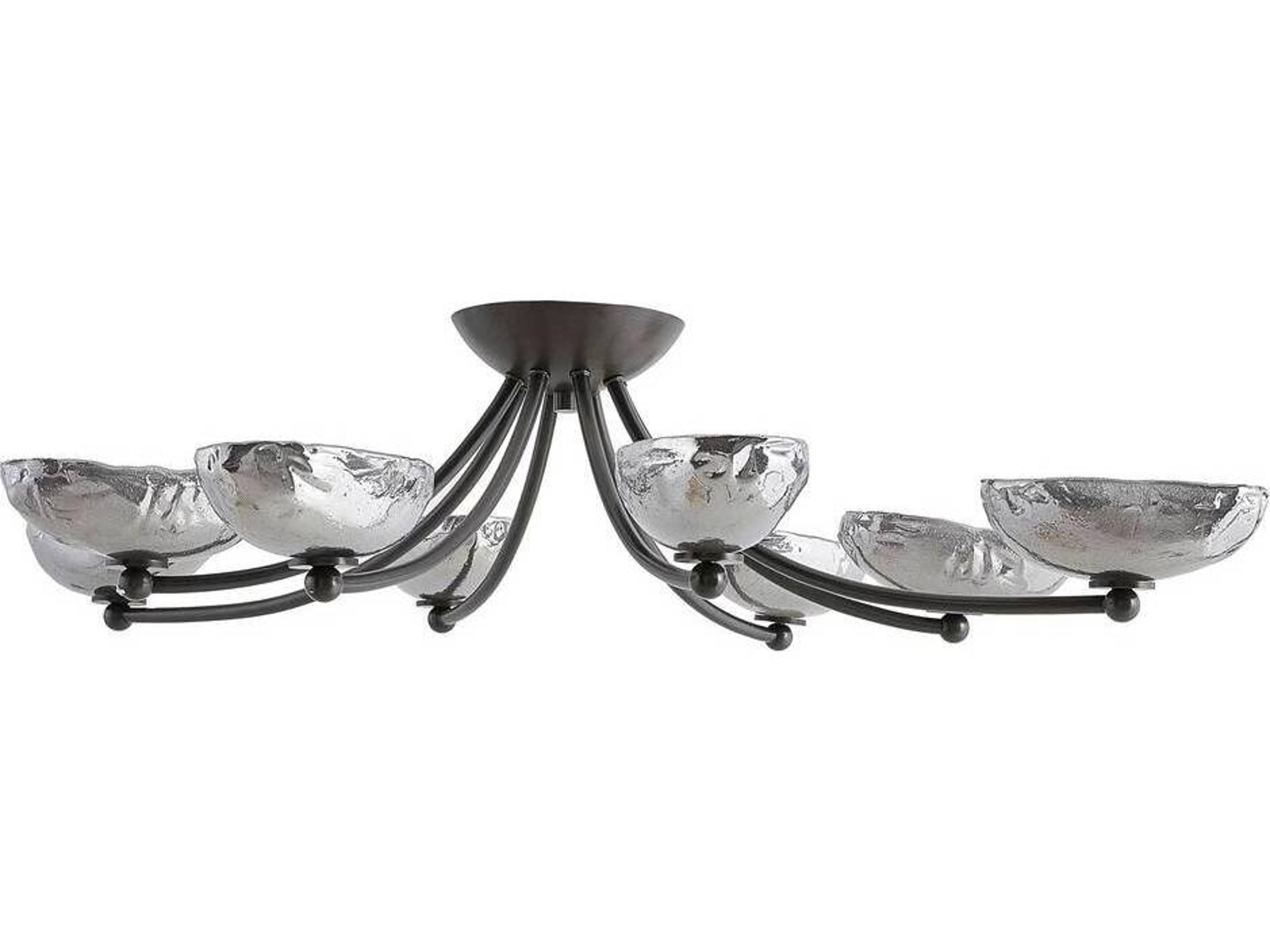 Arteriors Home Zamora 8-Light English Bronze Smoke Bowl Semi Flush Mount