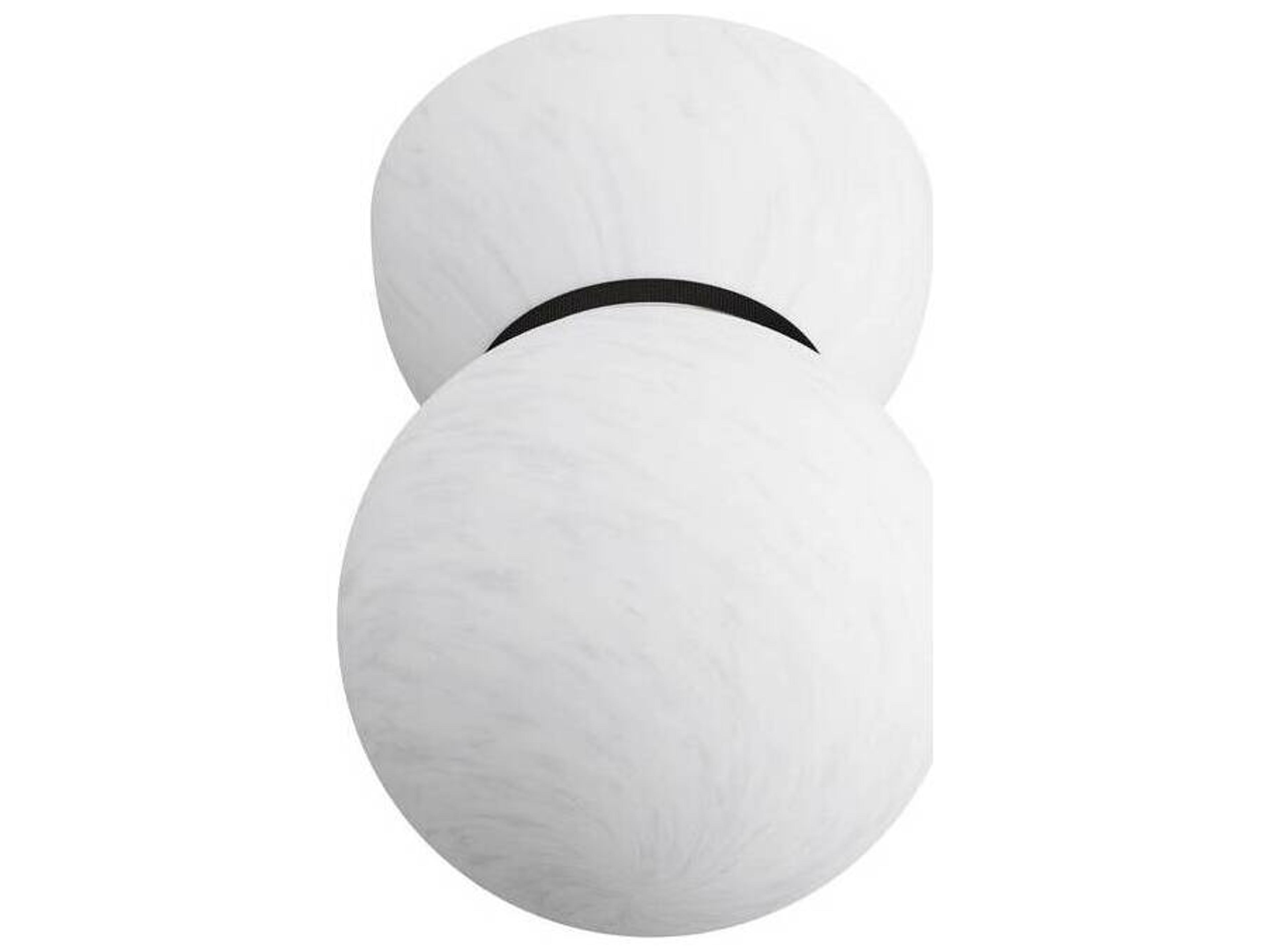 Arteriors Home Bryn 1-Light Matte Swirl English Bronze White Globe Flush Mount