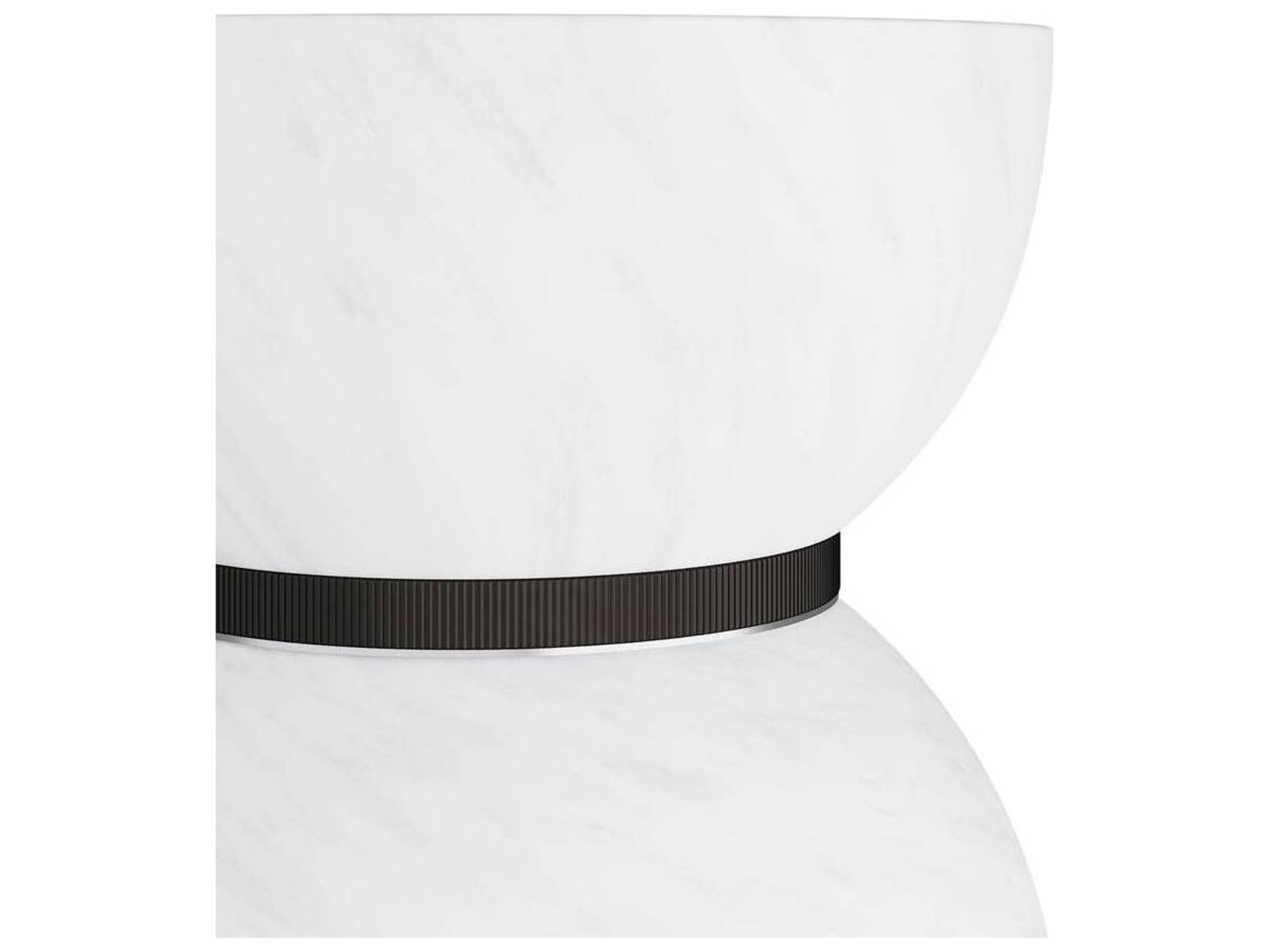 Arteriors Home Bryn 1-Light Matte Swirl English Bronze White Globe Flush Mount