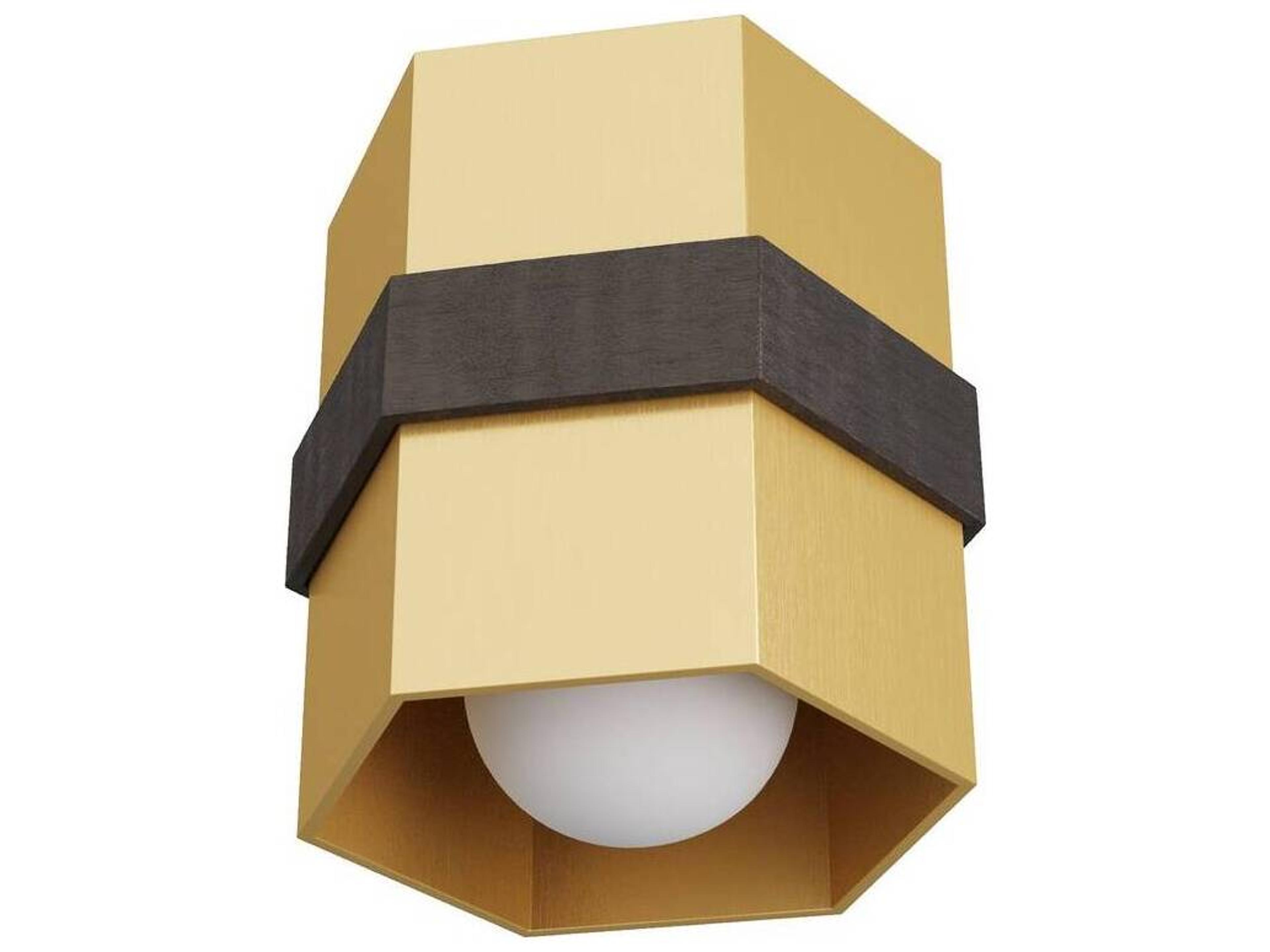 Arteriors Home 1-Light Antique Brass Geometric Flush Mount