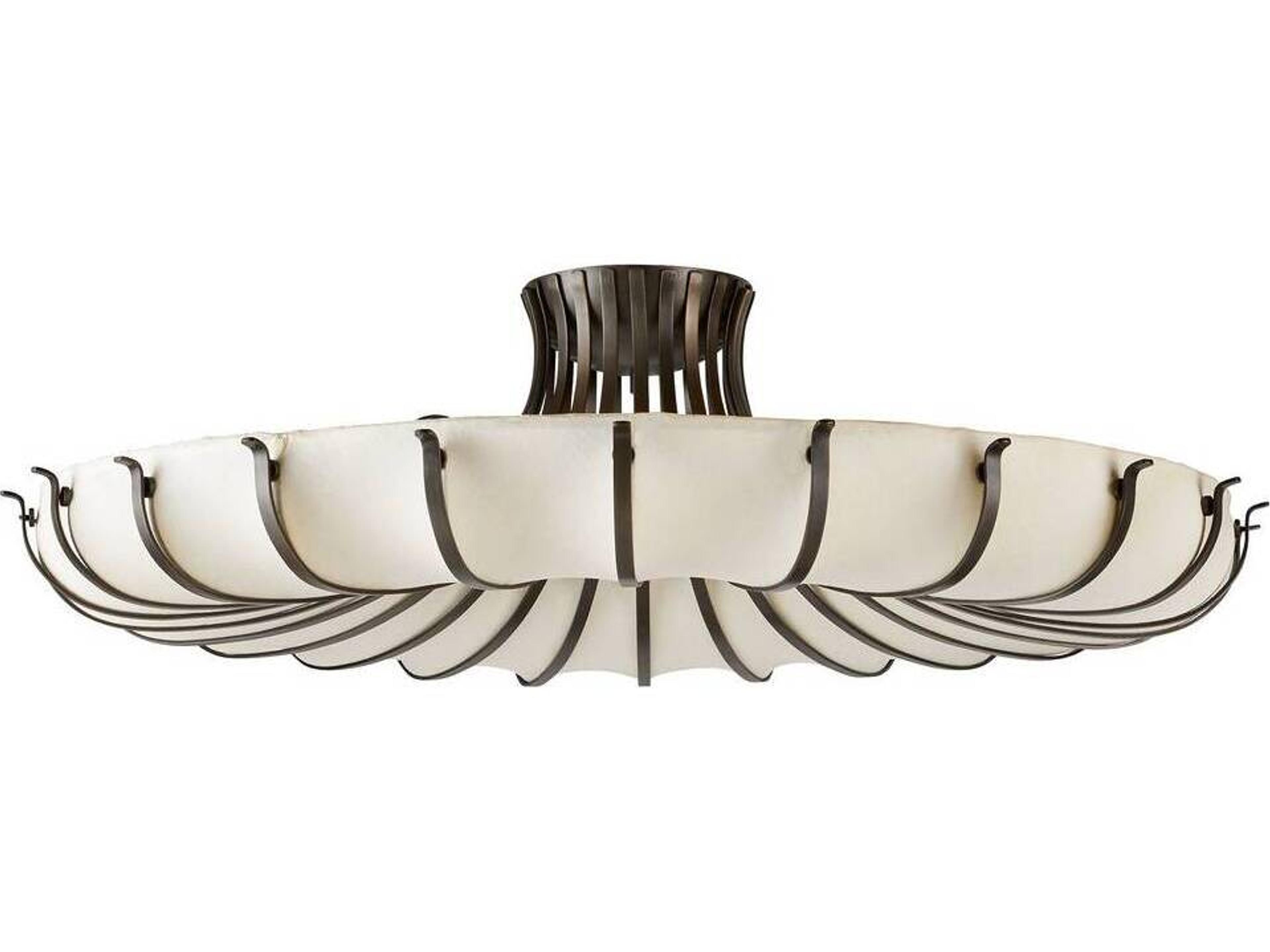 Arteriors Home Chambers 10-Light Ivory English Bronze Round Semi Flush Mount