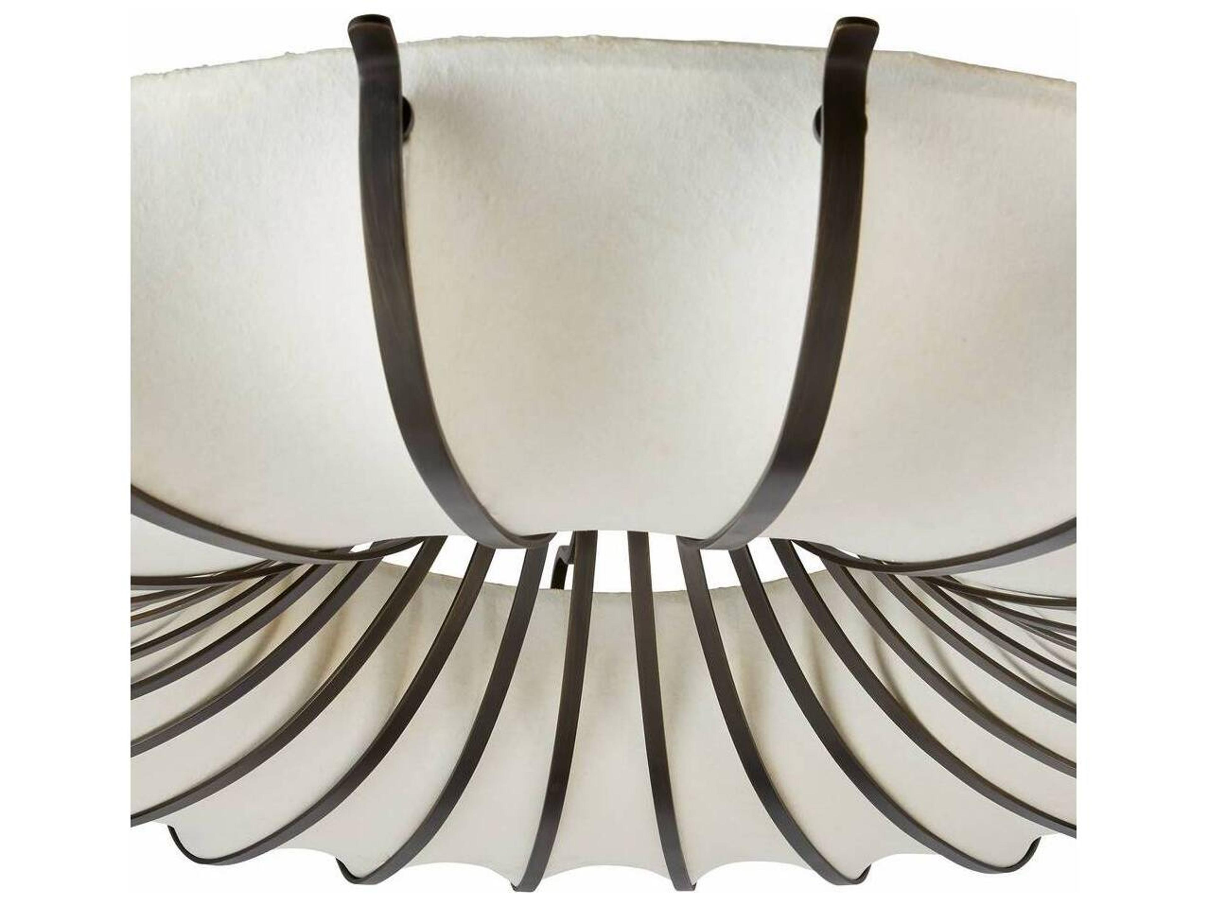 Arteriors Home Chambers 10-Light Ivory English Bronze Round Semi Flush Mount