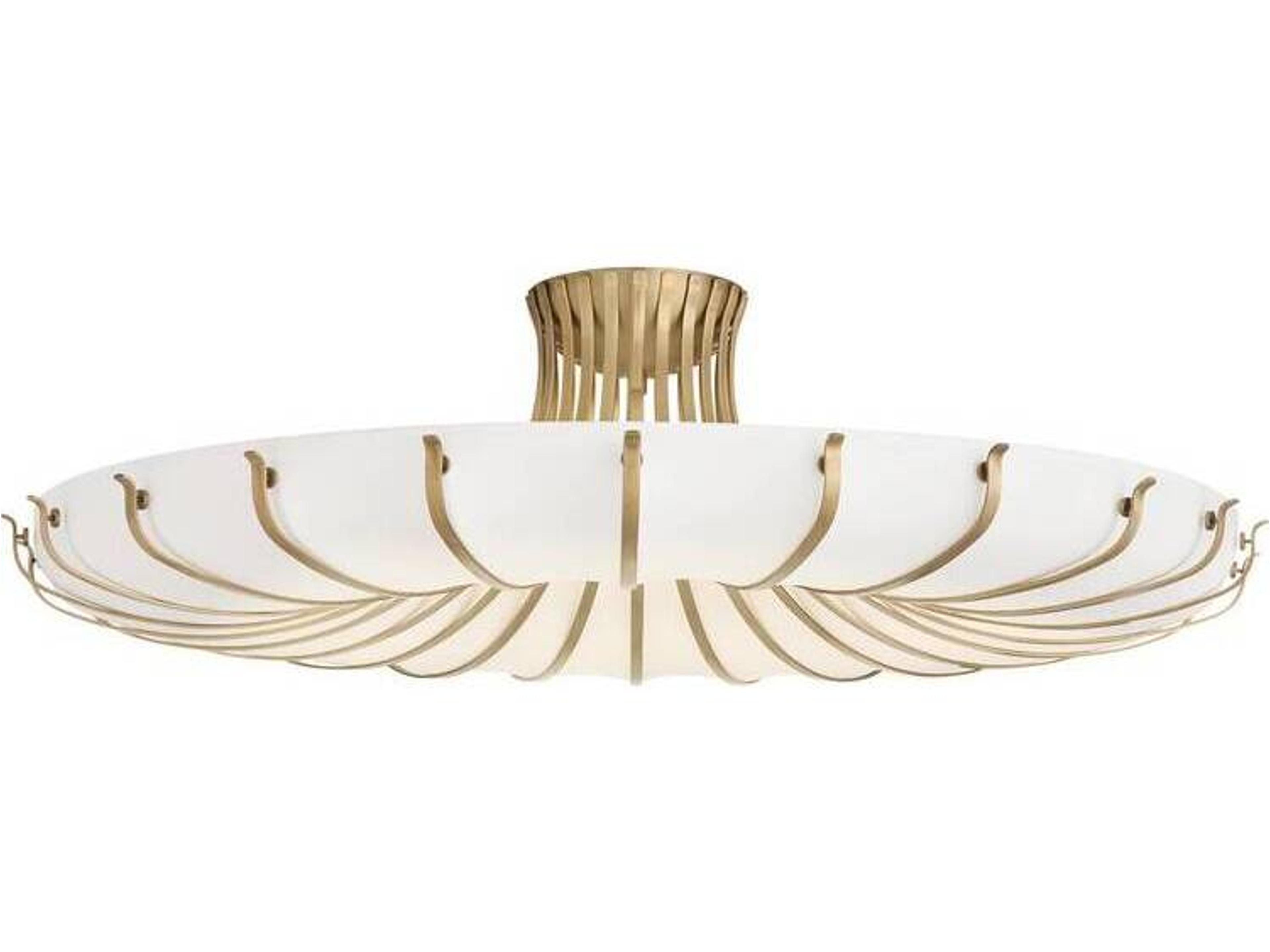 Arteriors Home Ivory White Round Flush Mount