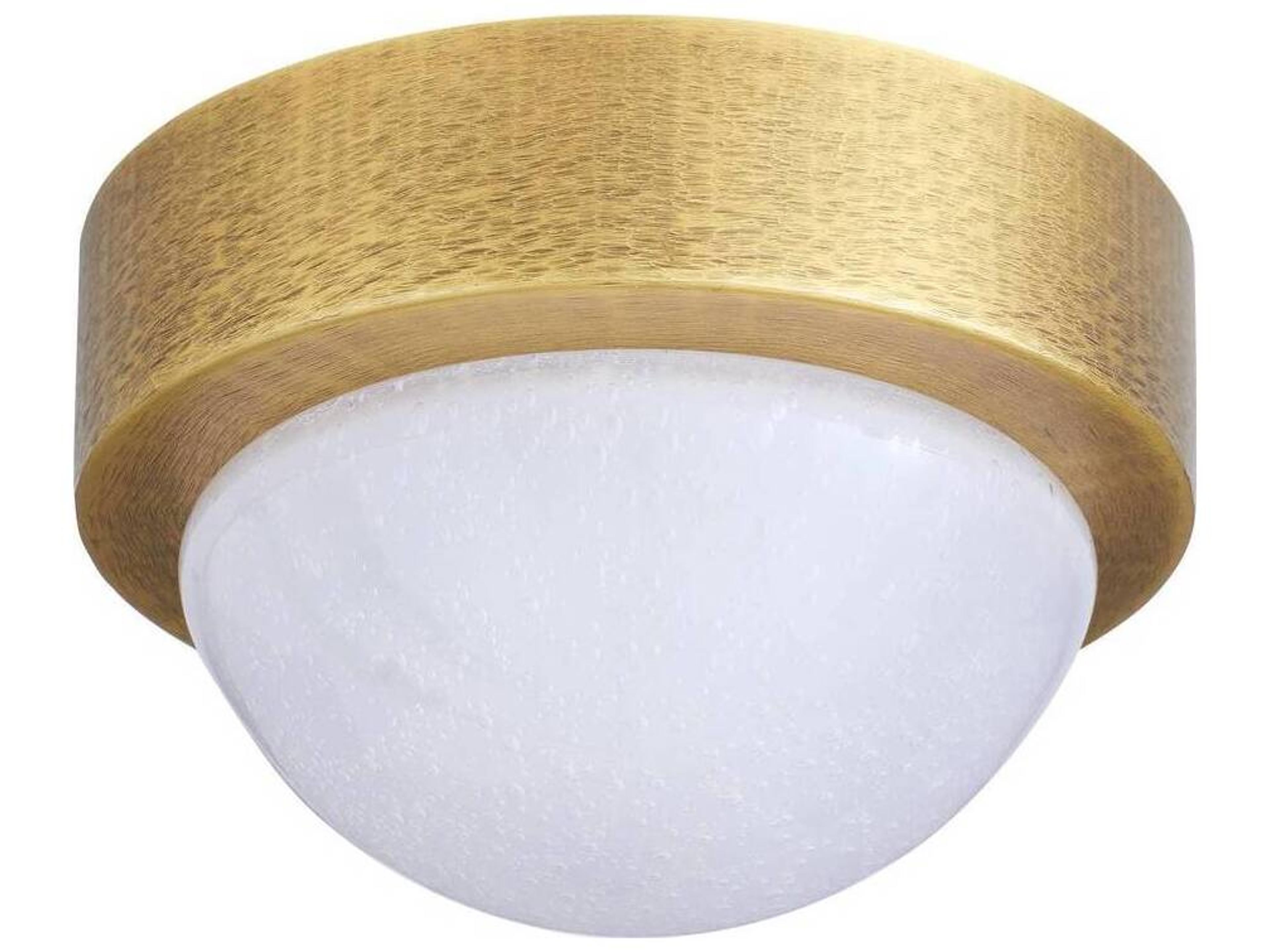Arteriors Home Chattered Antique Brass Round Flush Mount