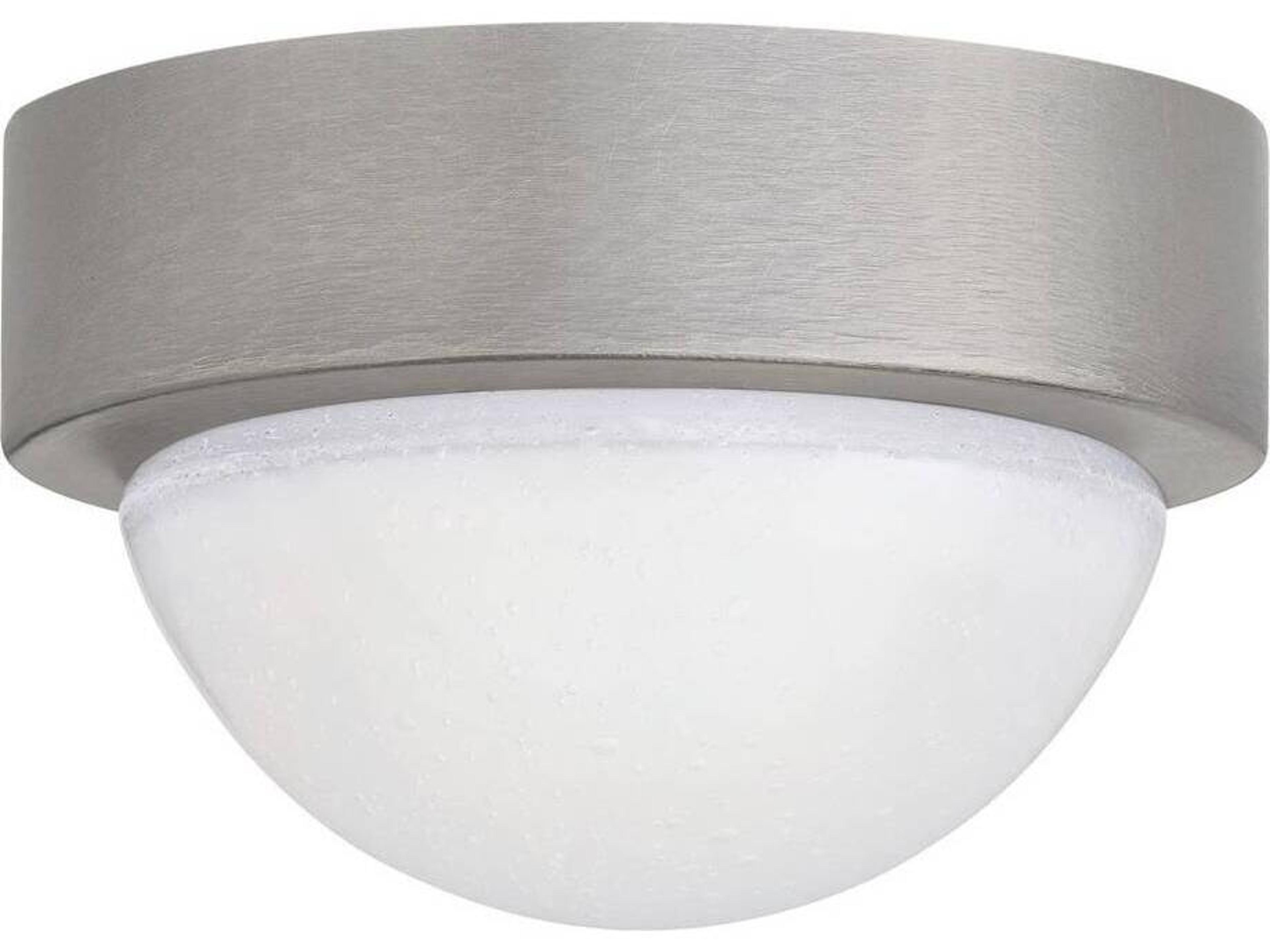 Chattered Vintage Silver Dome Round Flush Mount