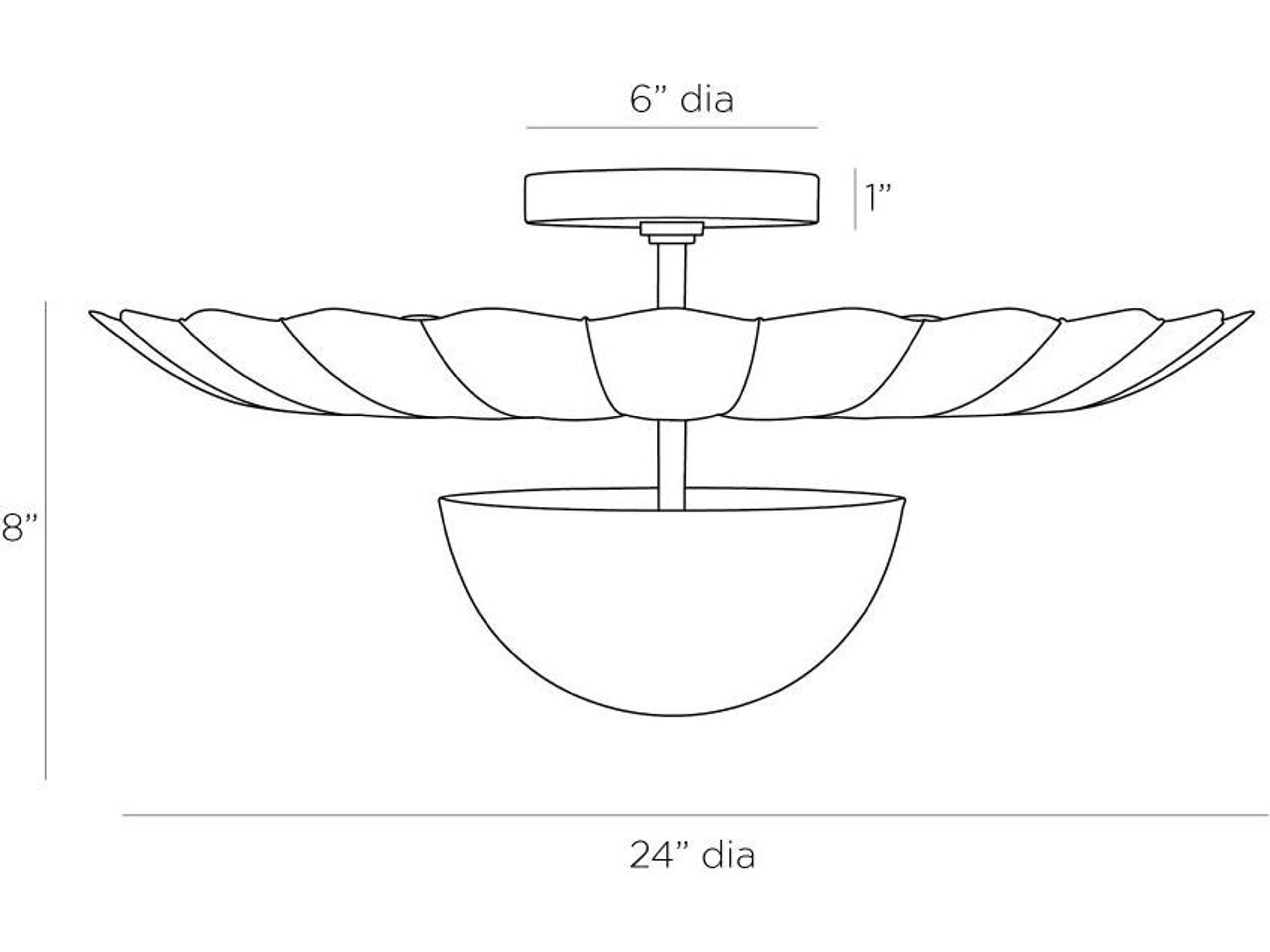 Arteriors Home Teresa 2-Light Antique Brass Dome Semi Flush Mount
