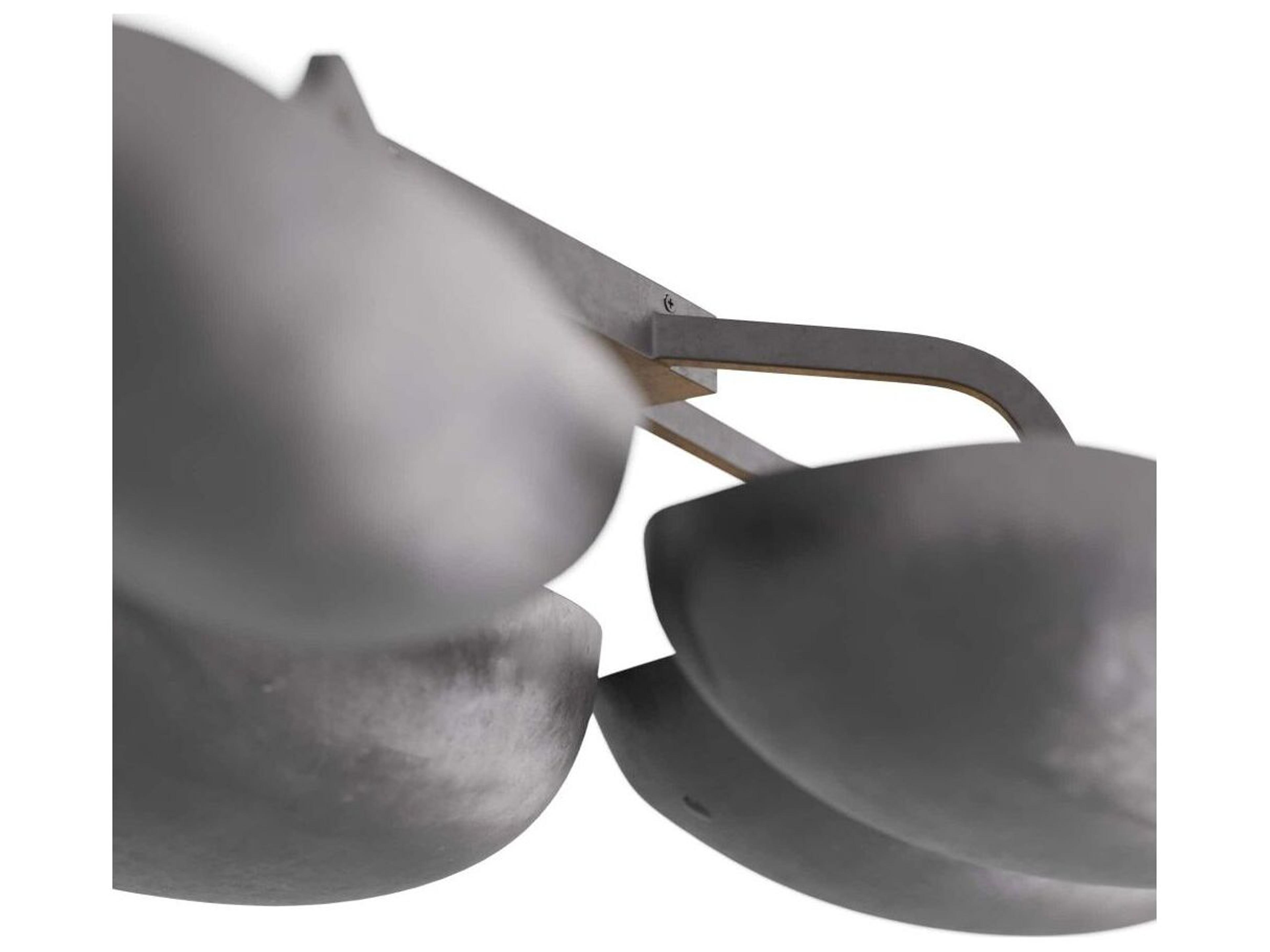 Arteriors Home Theo 13-Light Blackened Iron Gold Leaf Bowl Semi Flush Mount