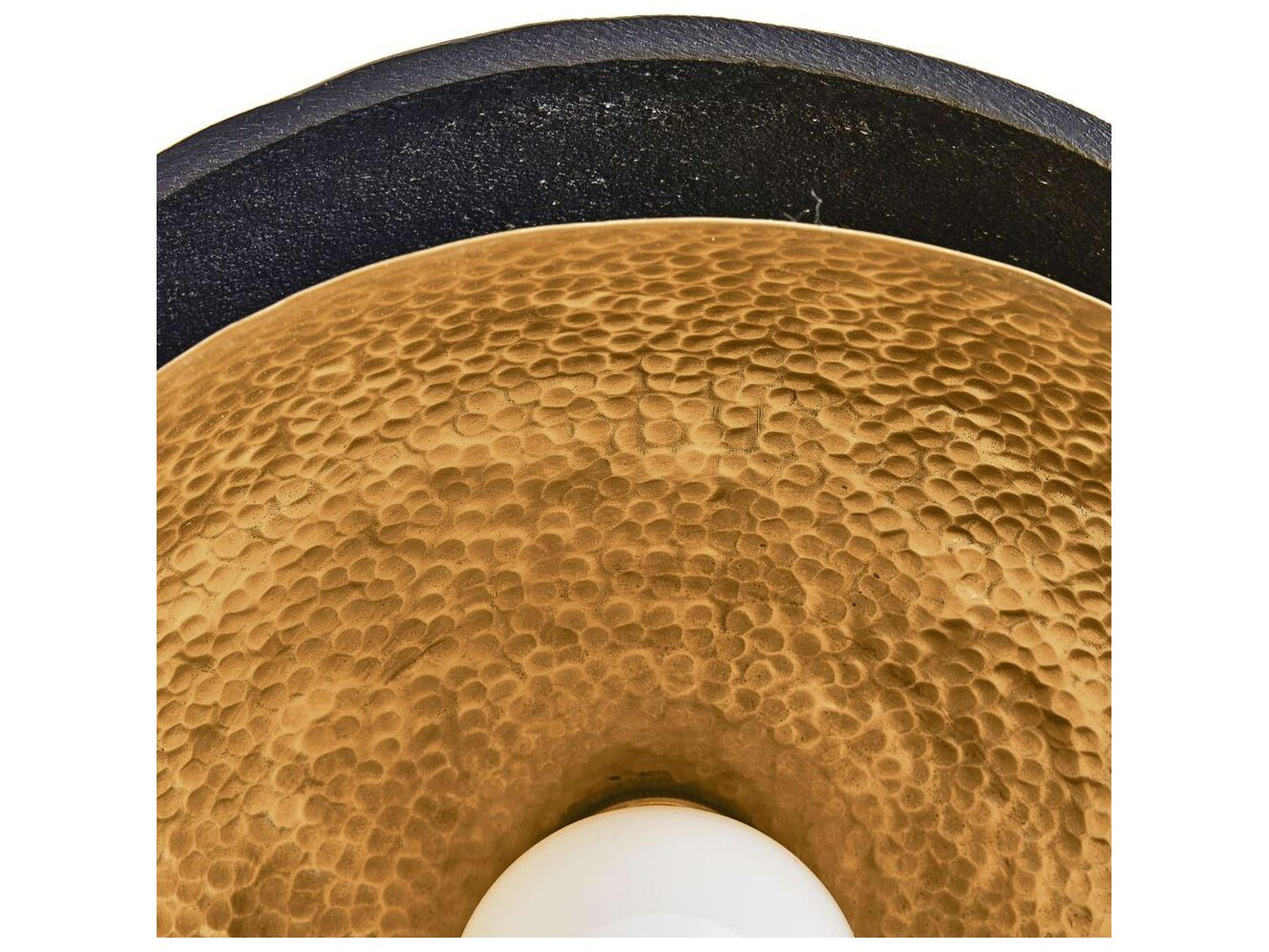 Arteriors Home Amani 1-Light Blackened Iron Antique Brass Bowl Flush Mount