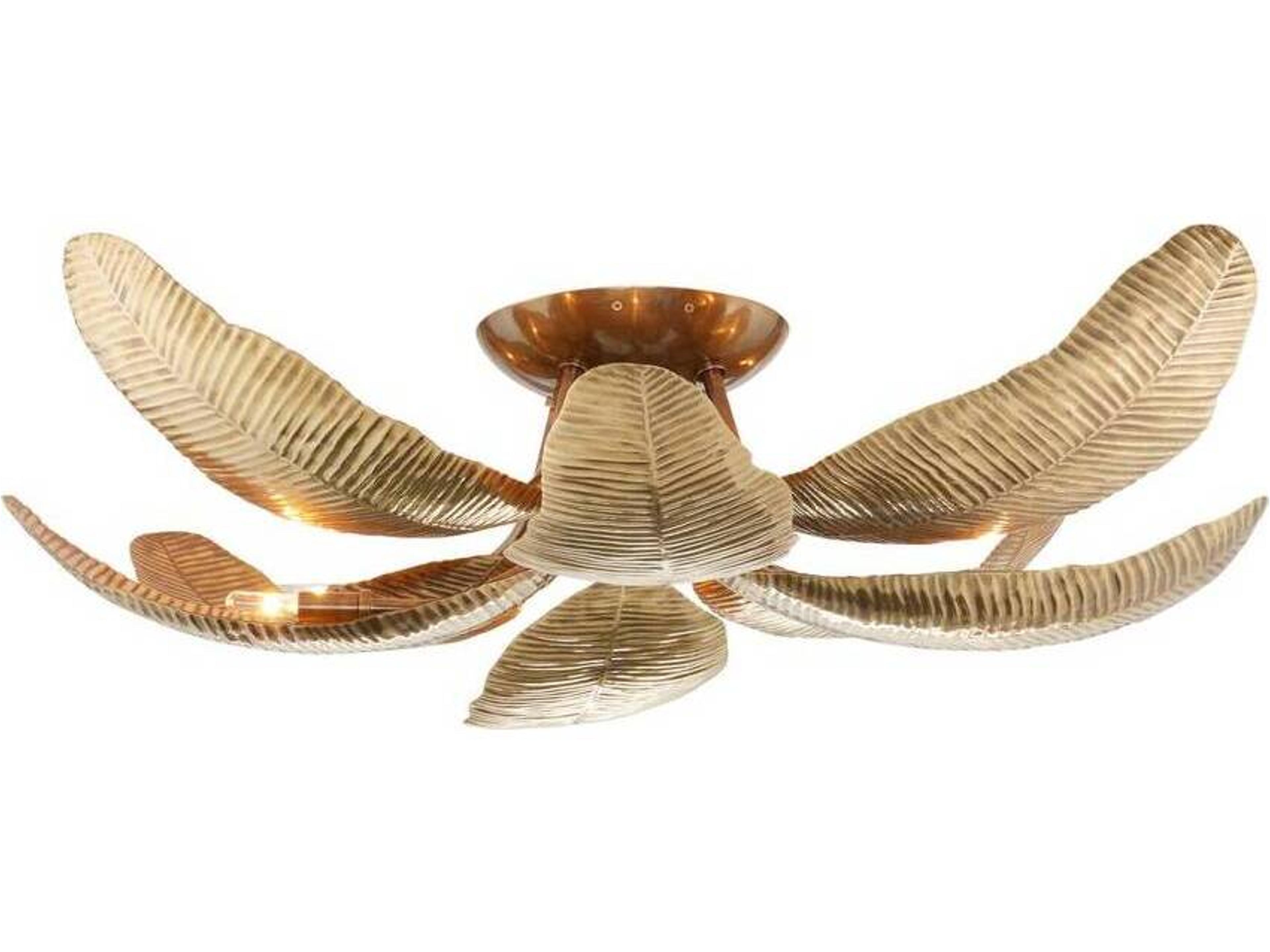 Arteriors Home Farah 8-Light Vintage Brass Semi Flush Mount