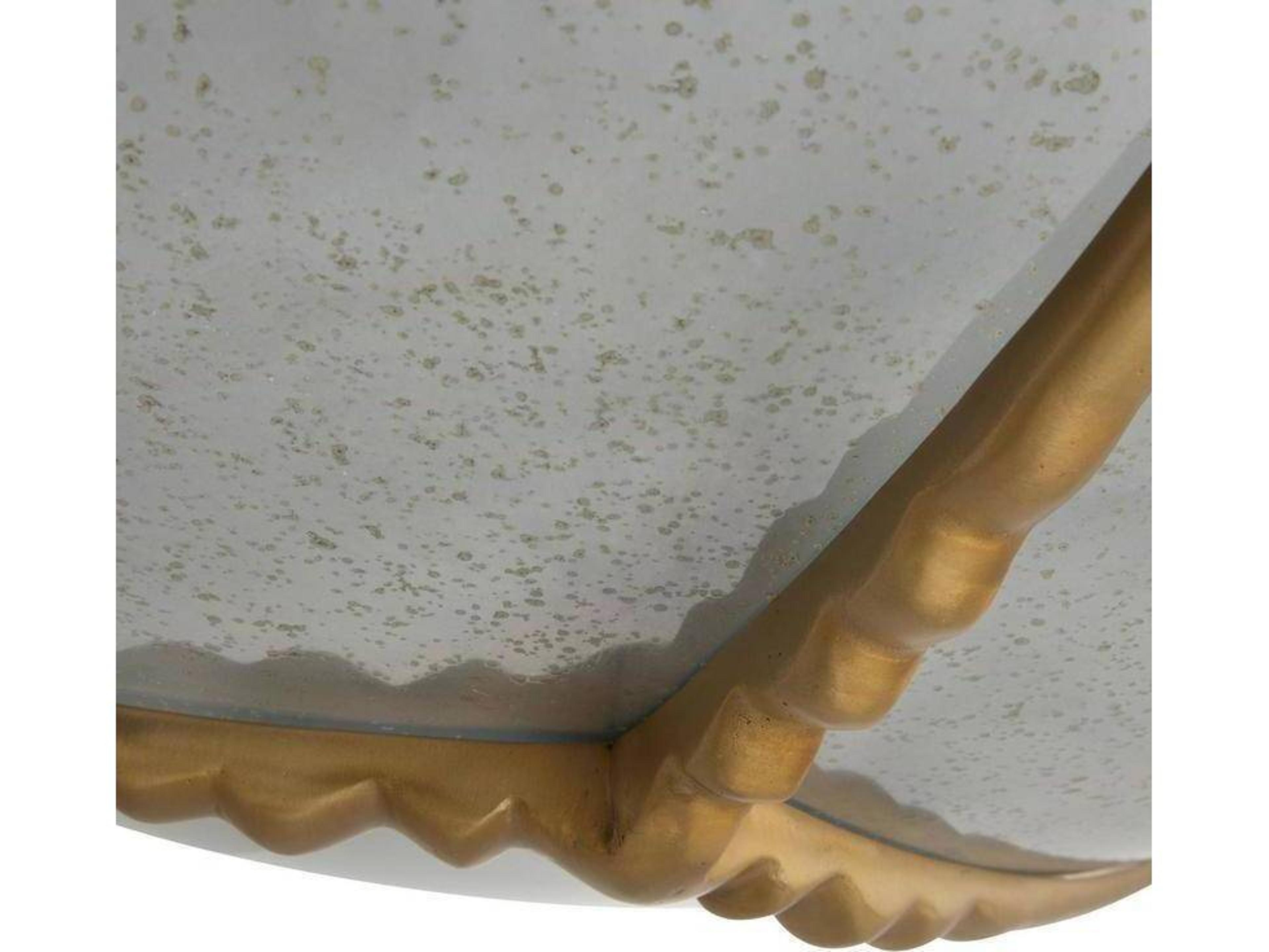 Arteriors Home Karlsen Arteriors Home 3-Light Frosted Antique Brass White Gold Bowl Pendant