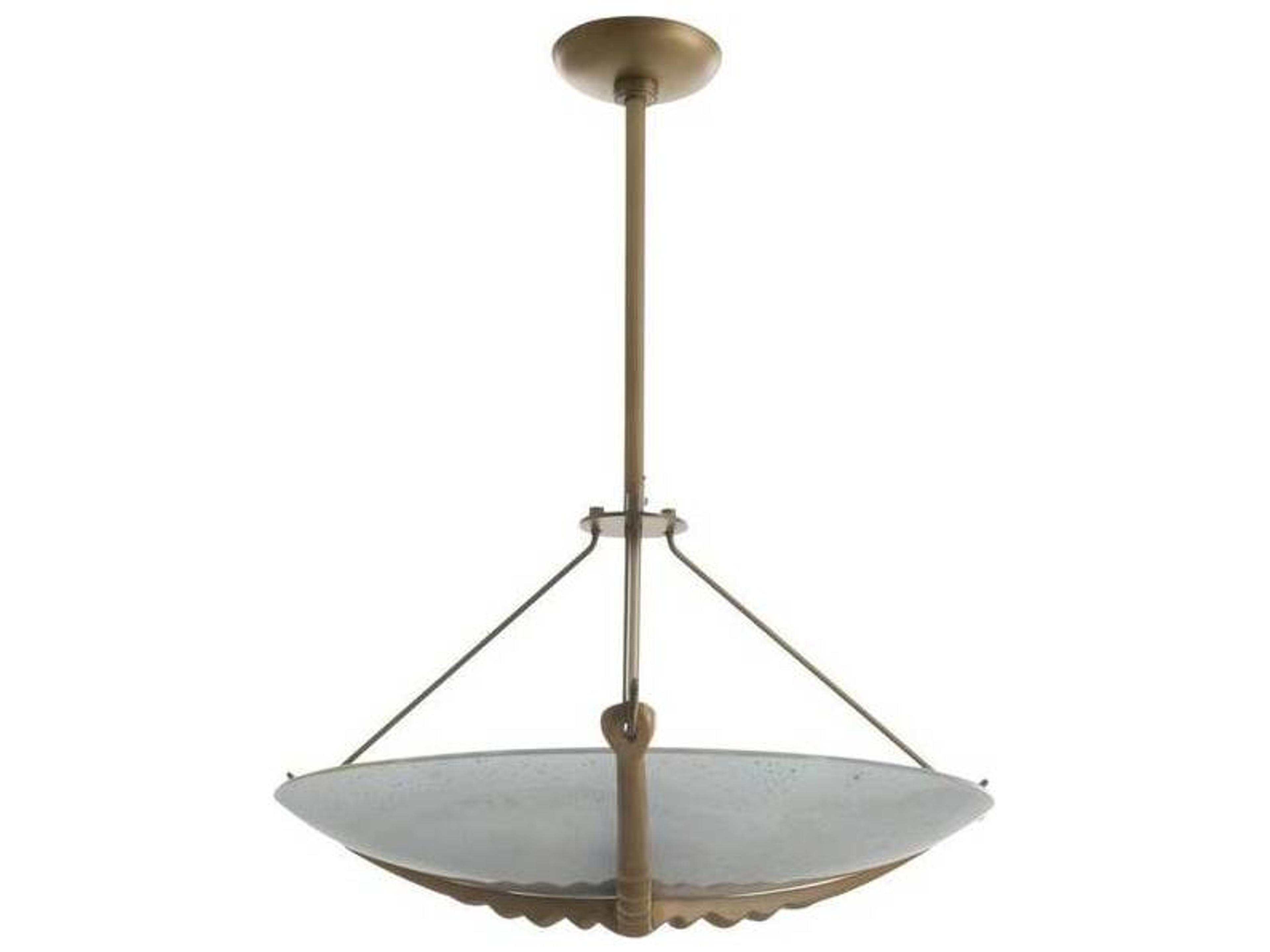 Arteriors Home Karlsen Arteriors Home 3-Light Frosted Antique Brass White Gold Bowl Pendant
