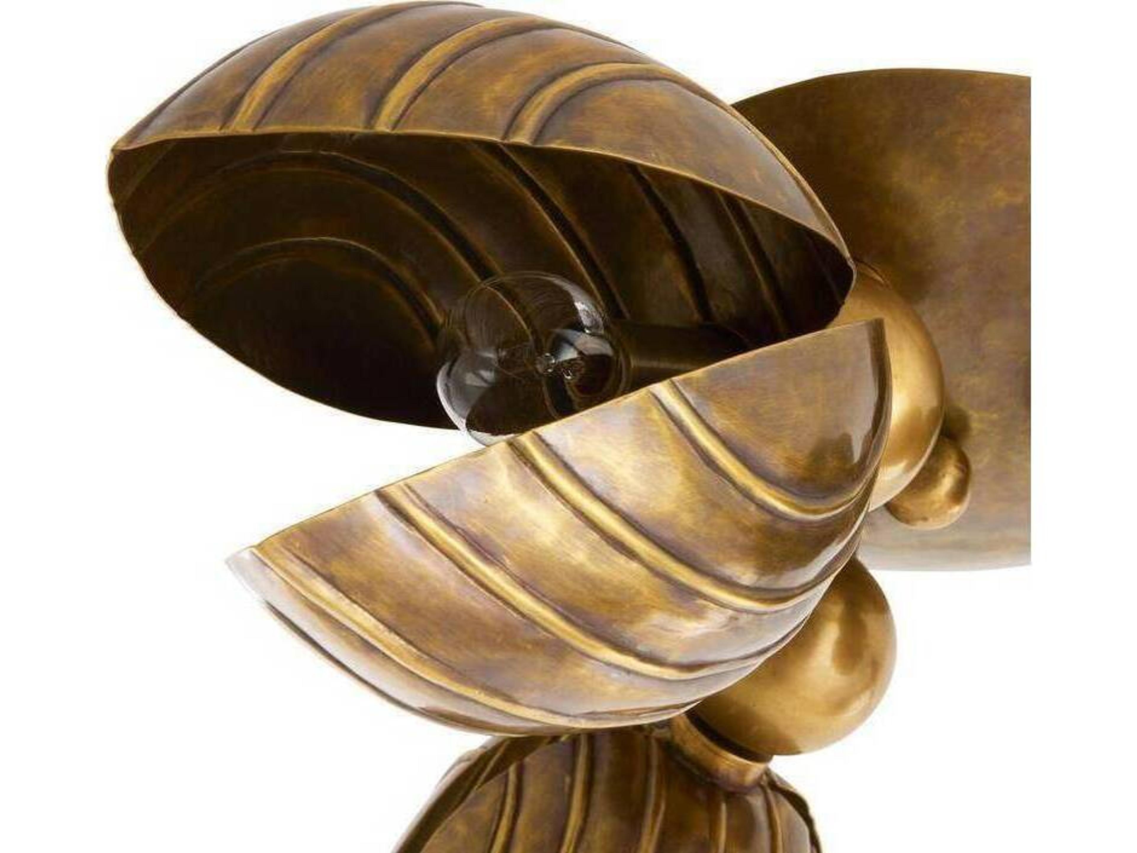 Arteriors Home Inessa Arteriors Home 3-Light Vintage Brass Gold Flush Mount