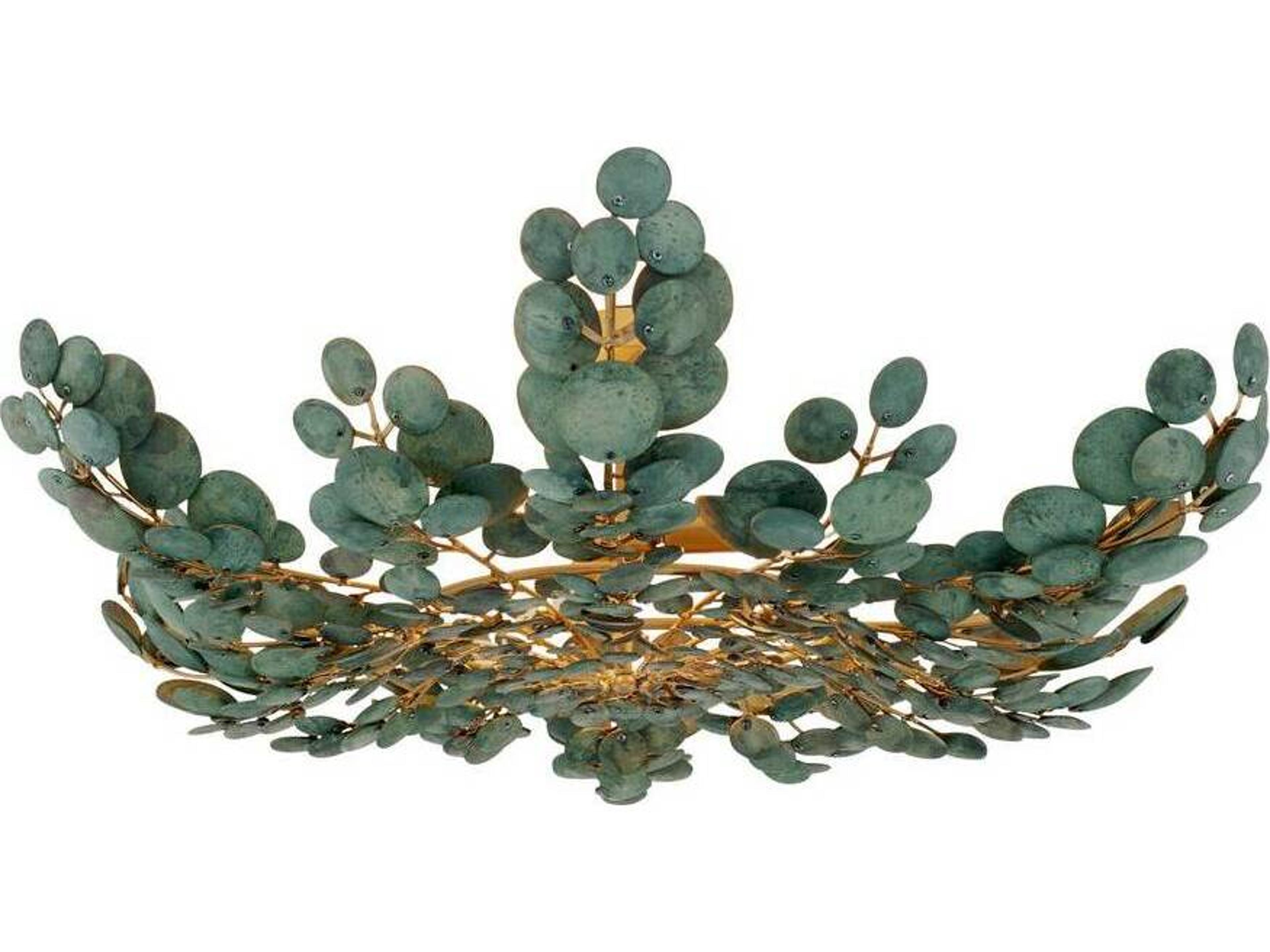 Bilal Flush Mount Eucalyptus Coconut Shell Ceiling Light