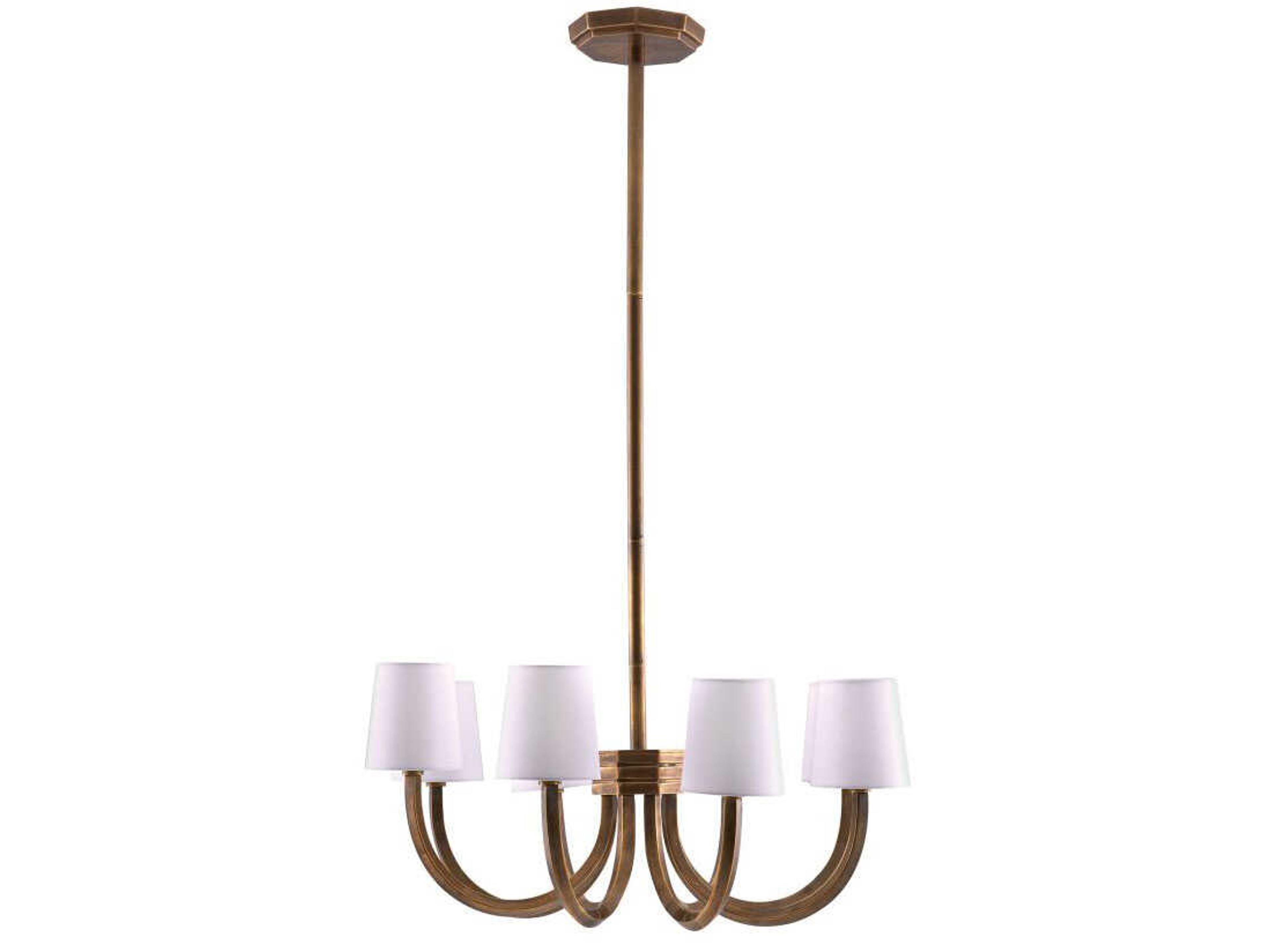 Arteriors Home Gaetano 8-Light Vintage Brass Chandelier