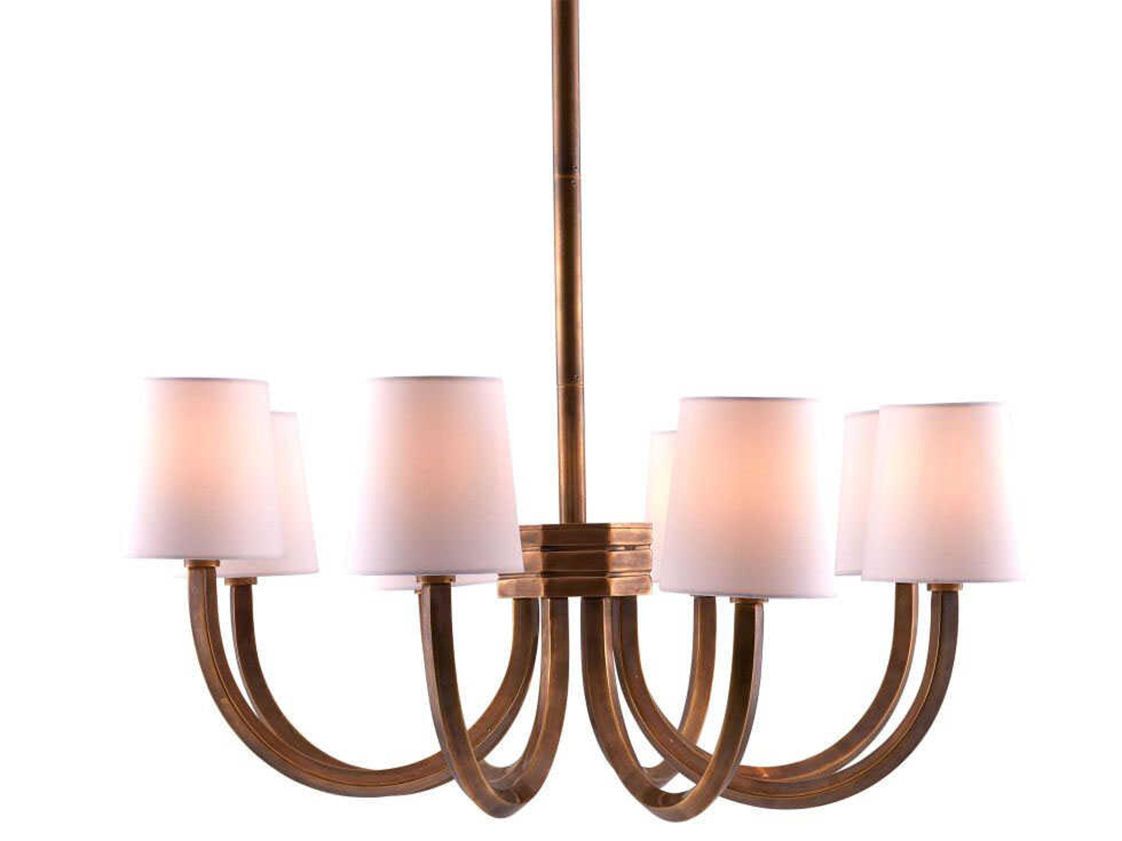 Arteriors Home Gaetano 8-Light Vintage Brass Chandelier