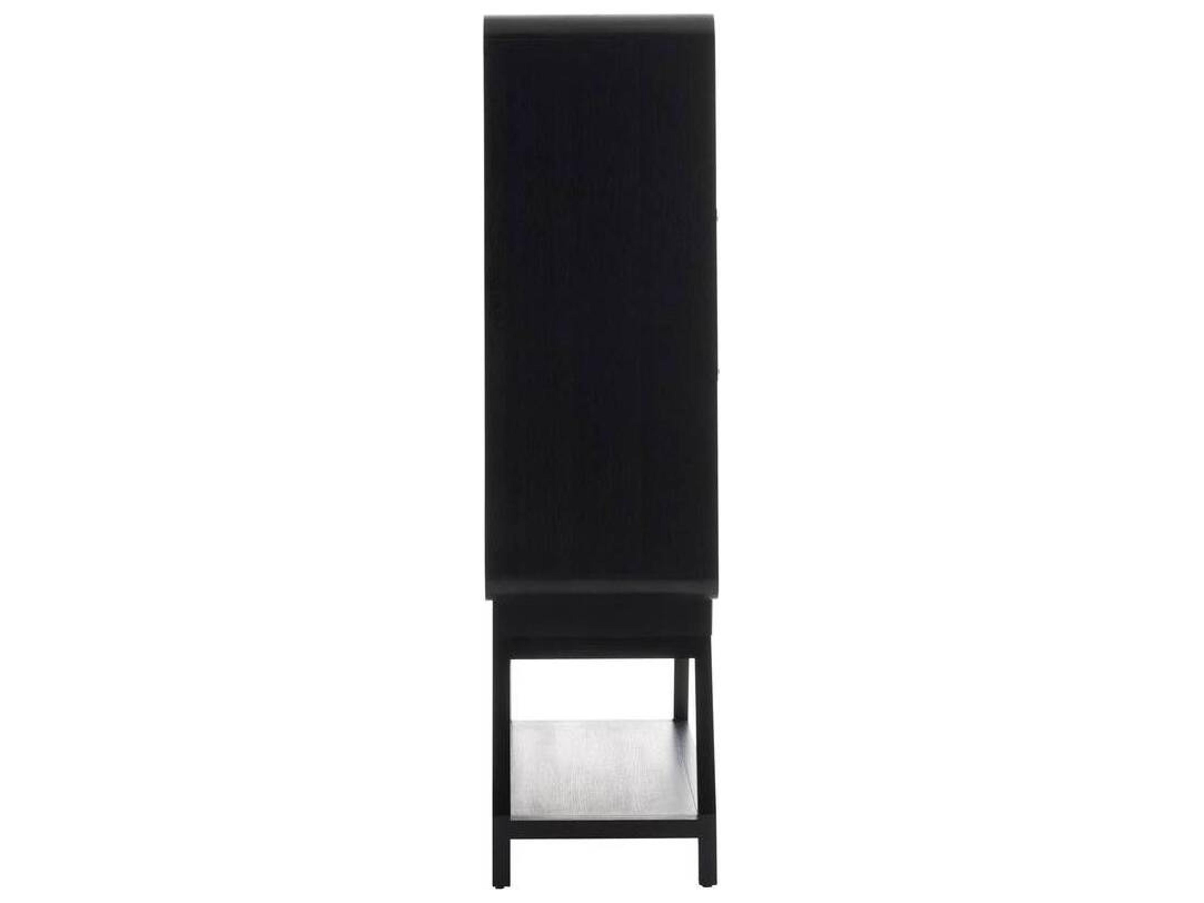 Arteriors Home Cantu Oak Wood Ebony Bar Cabinet