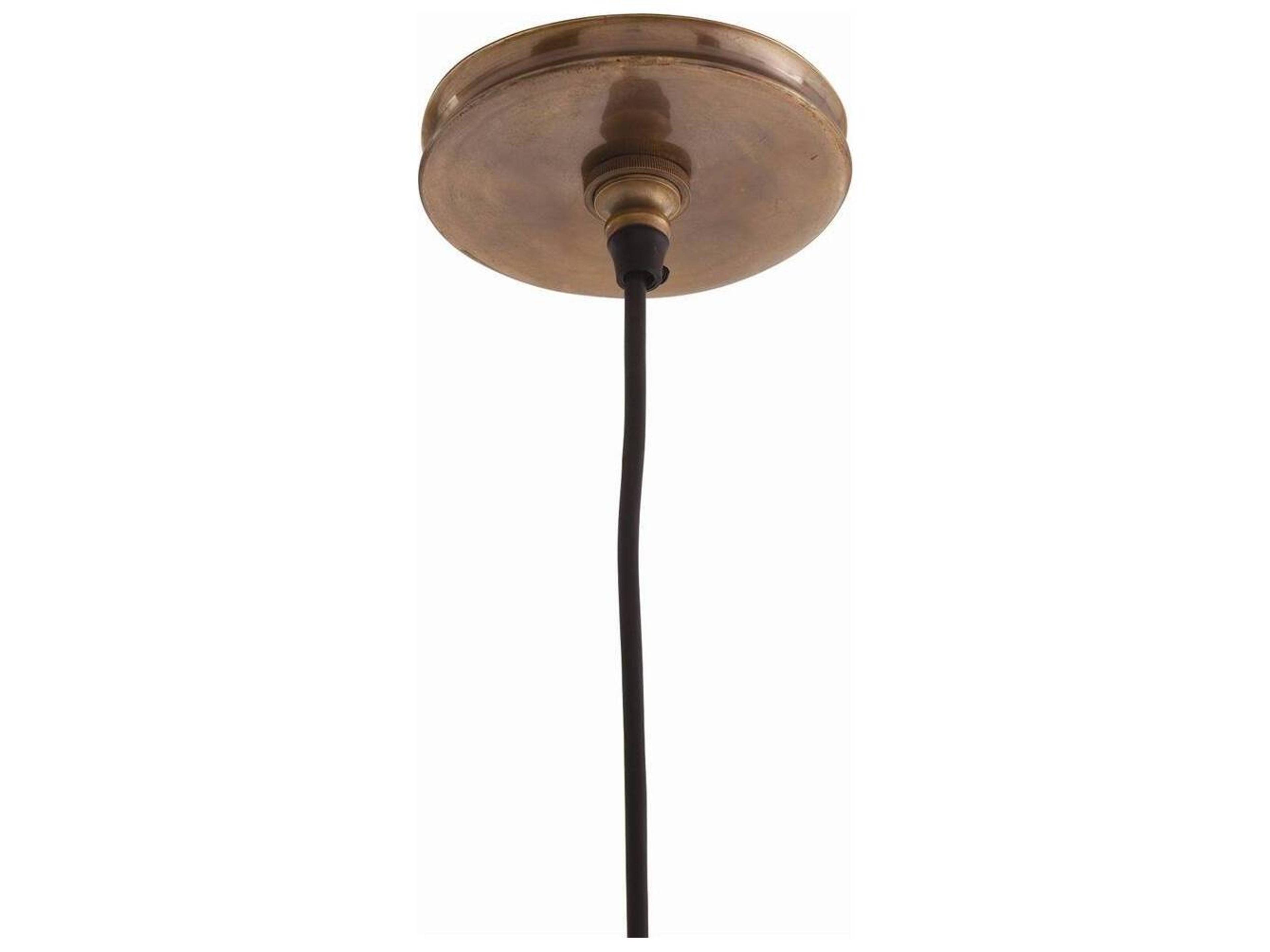 Arteriors Home Ice 1-Light Antique Brass With Etched Clear Glass Cylinder Linear Pendant