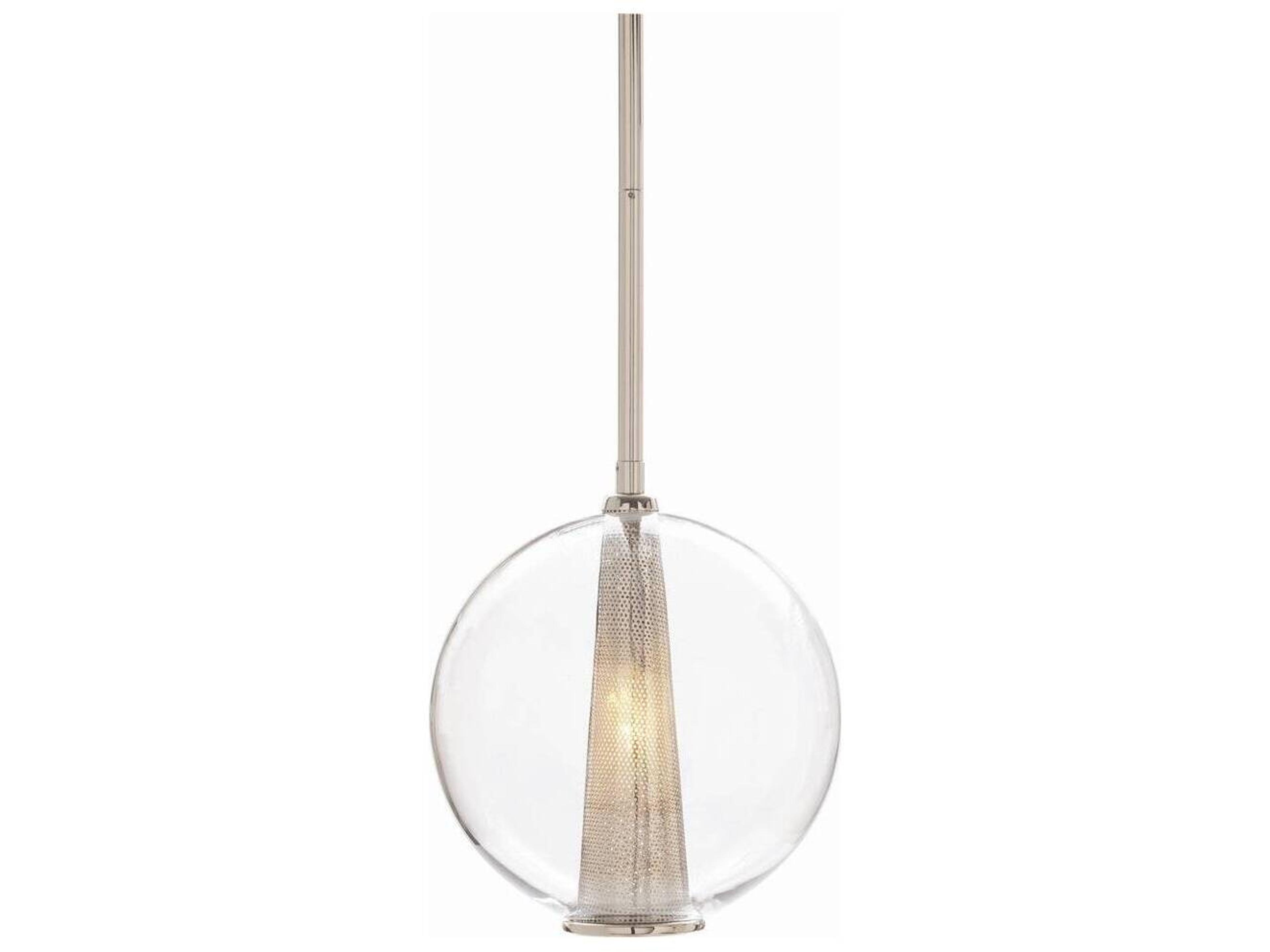 Arteriors Home Laura Kirar 1-Light Clear Nickel Glass Globe Linear Mini Pendant