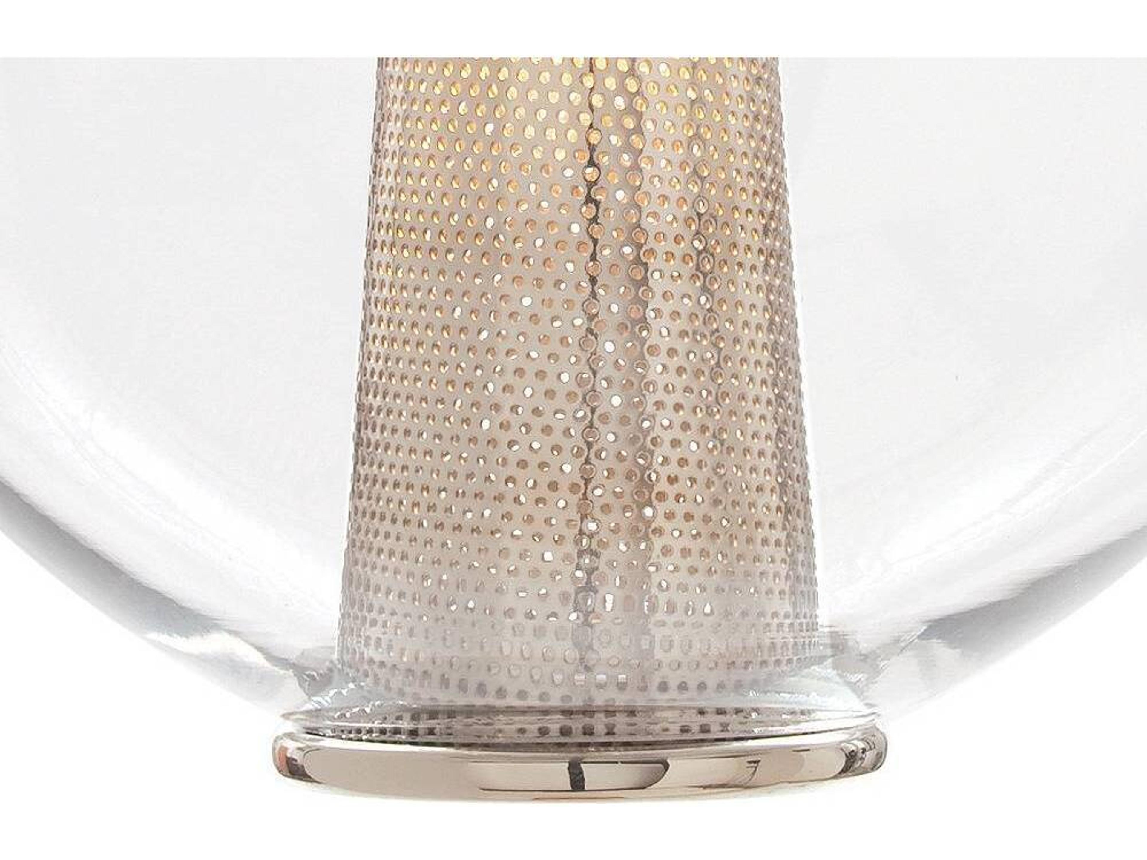 Arteriors Home Laura Kirar 1-Light Clear Nickel Glass Globe Linear Mini Pendant