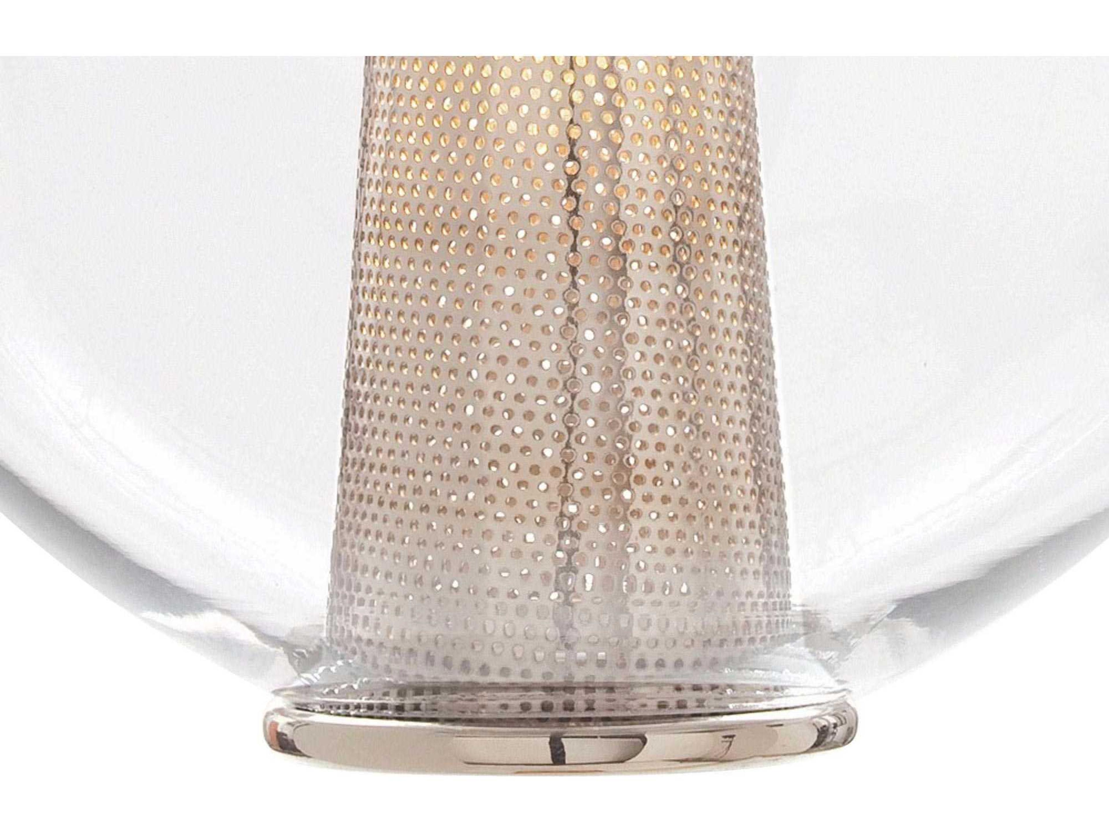 Arteriors Home Laura Kirar 1-Light Clear Nickel Glass Globe Linear Pendant