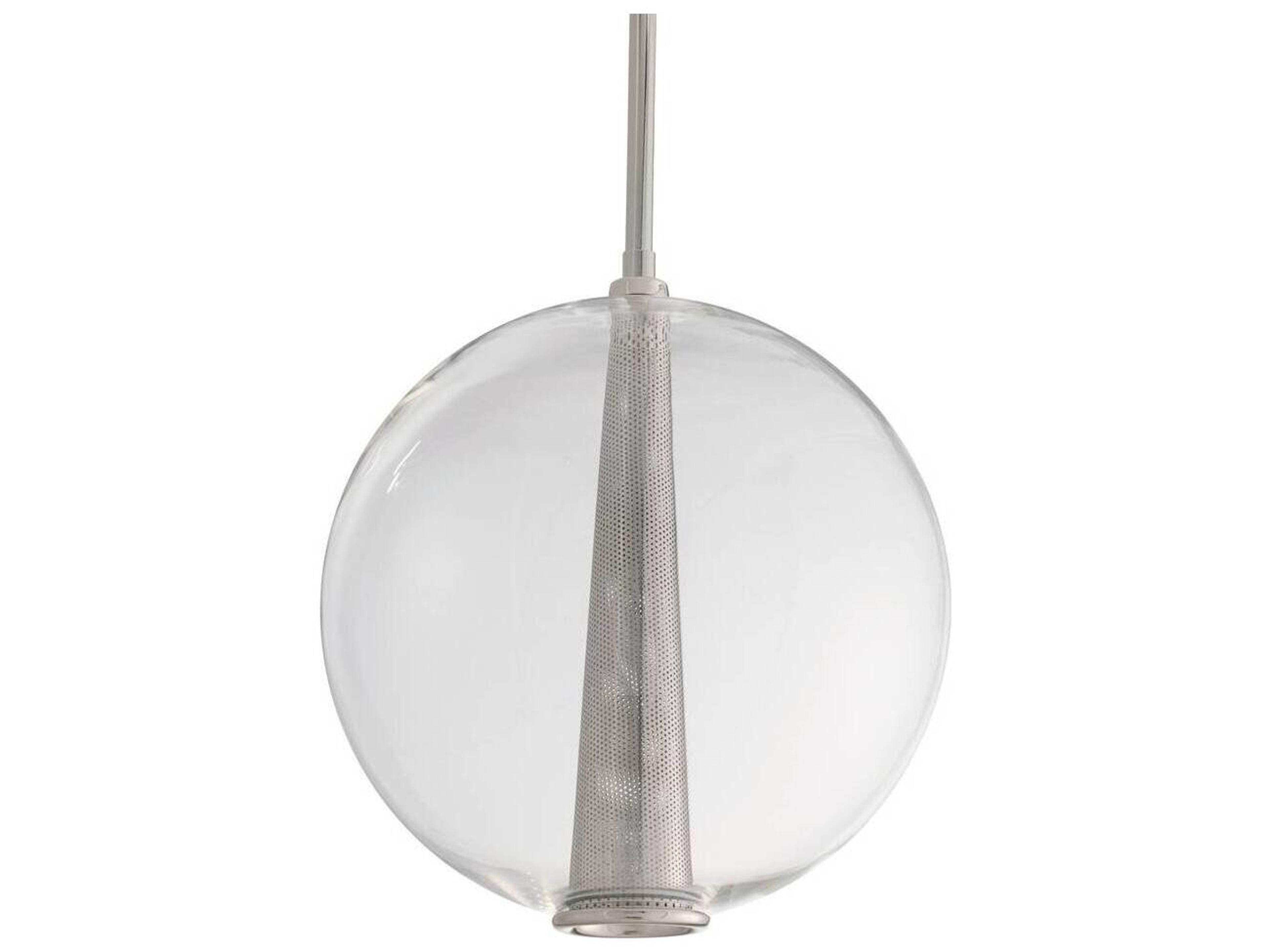 Arteriors Home Laura Kirar 1-Light Clear Nickel Glass Globe Linear Pendant