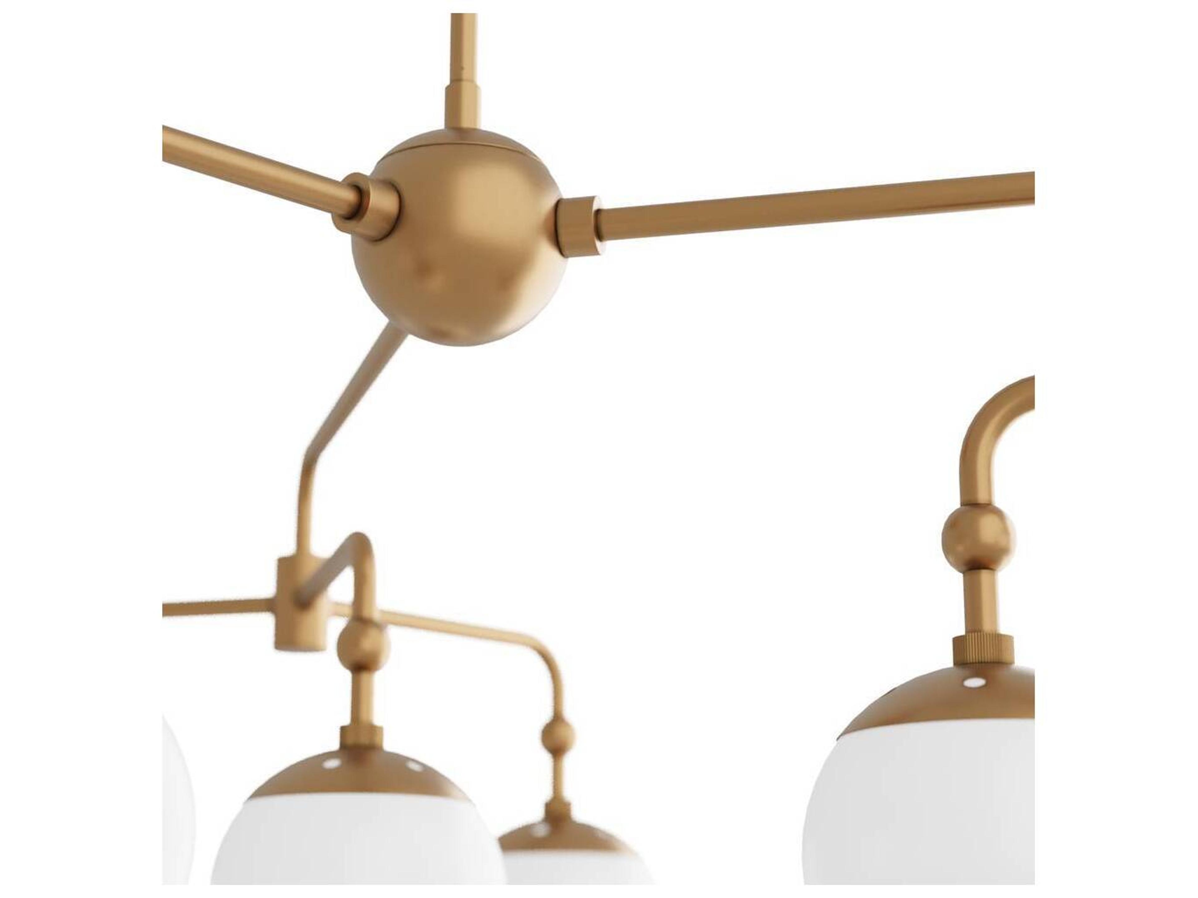Arteriors Home 9-Light Antique Brass Globe Chandelier