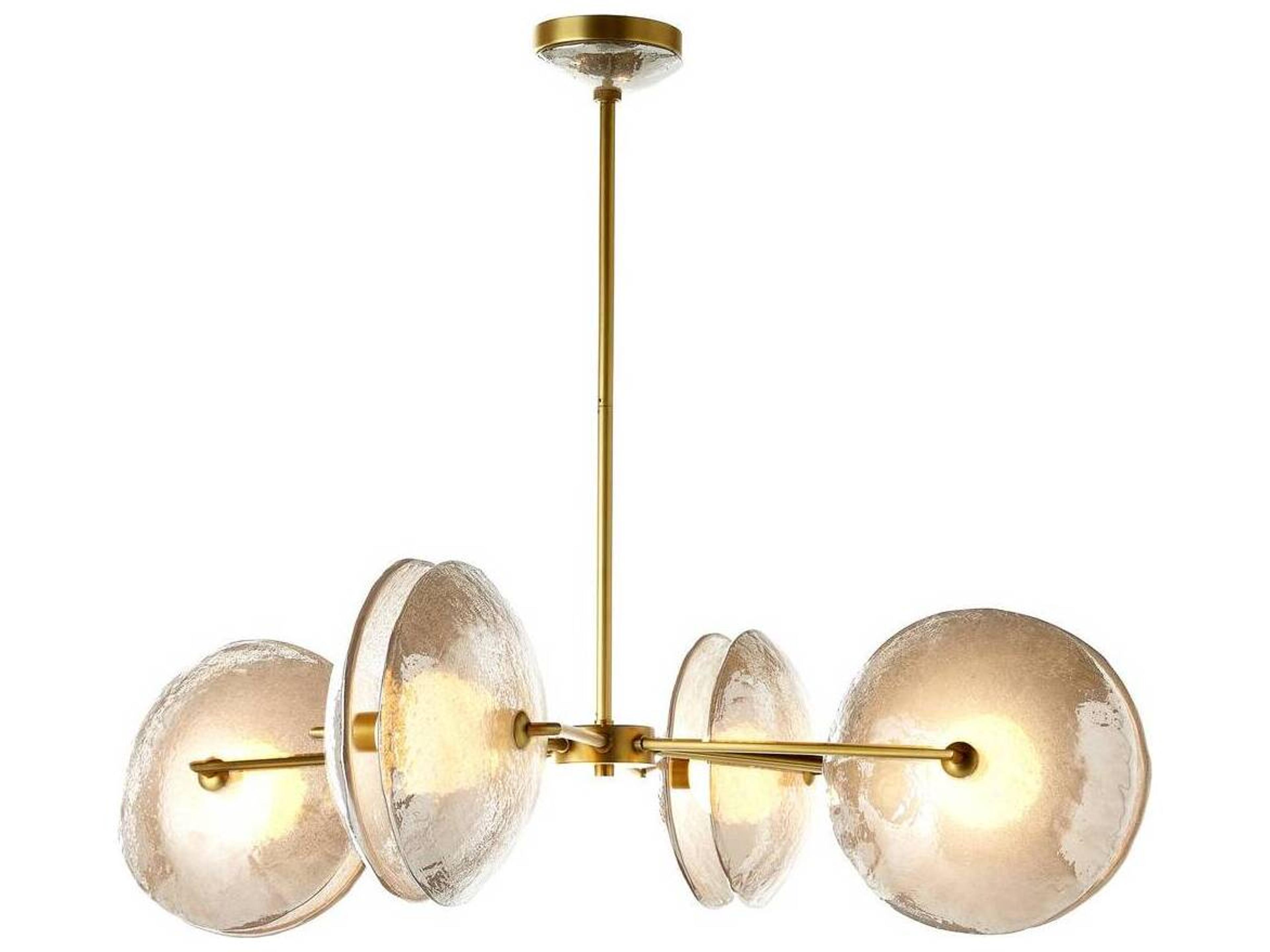 Whitney LED Chandelier Modern Smoke Luster Glass