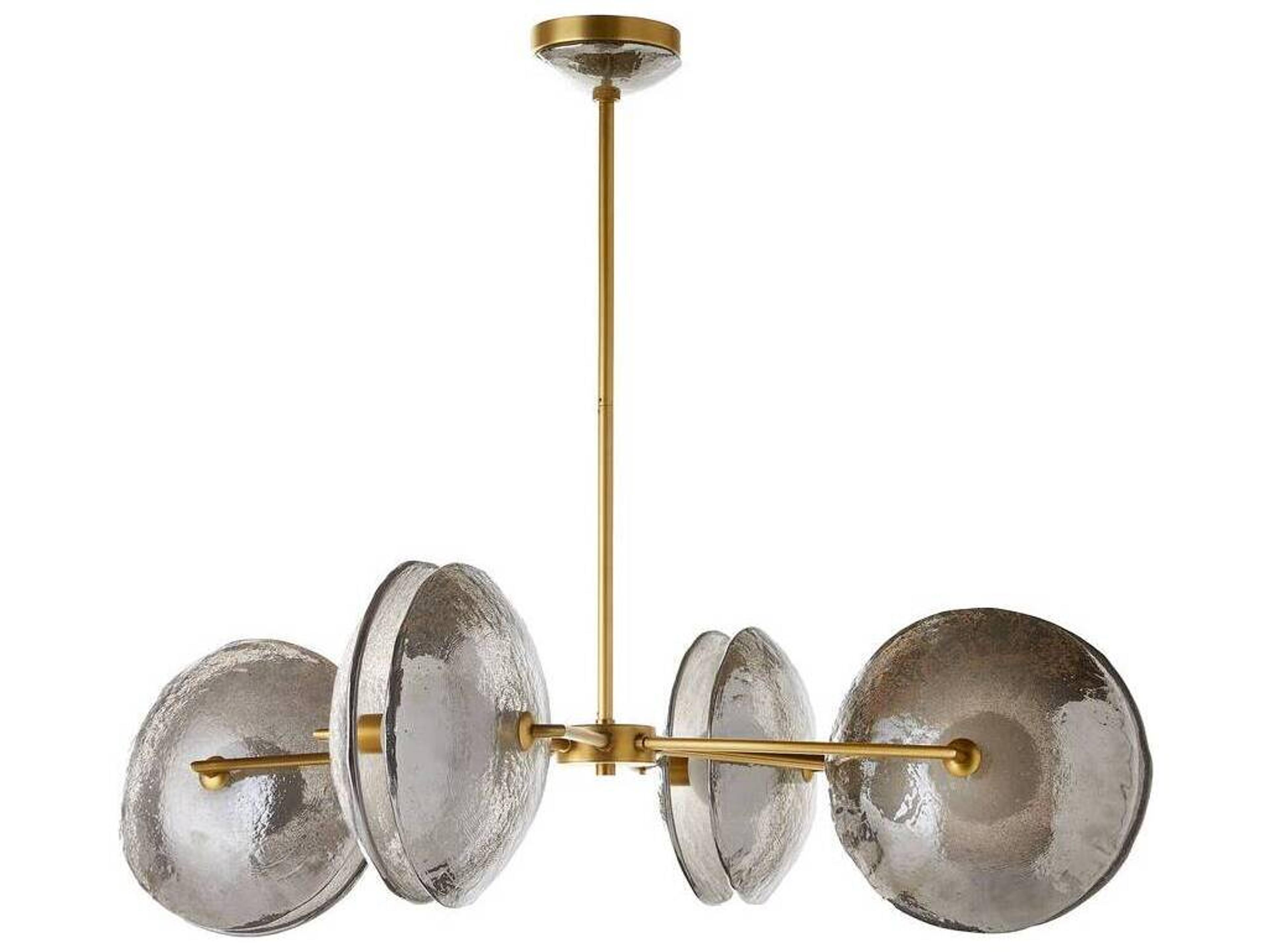 Arteriors Home Whitney 4-Light Smoke Luster Frosted Gold Chandelier