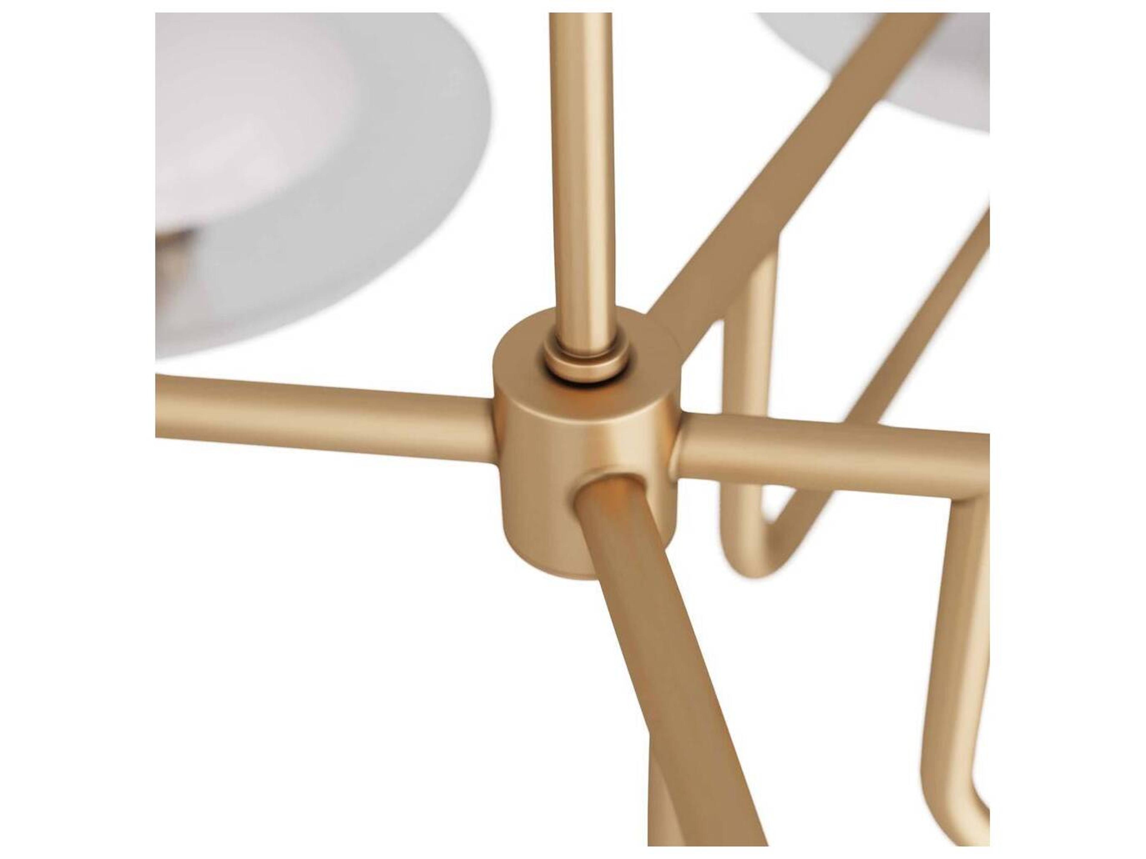 Arteriors Home 8-Light Clear Seedy Brass Bowl Linear Island Pendant