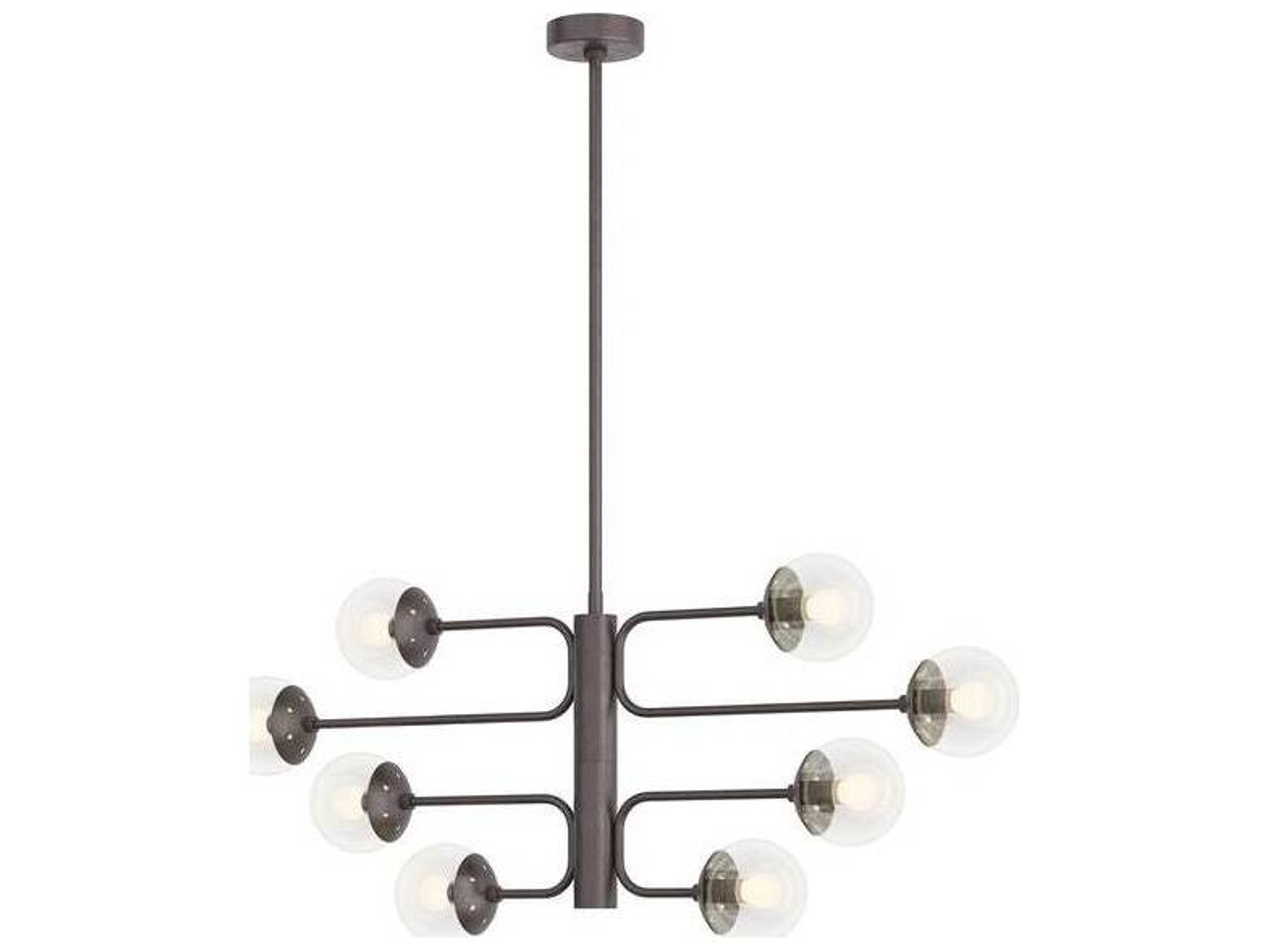 8-Light English Bronze Black Linear Pendant