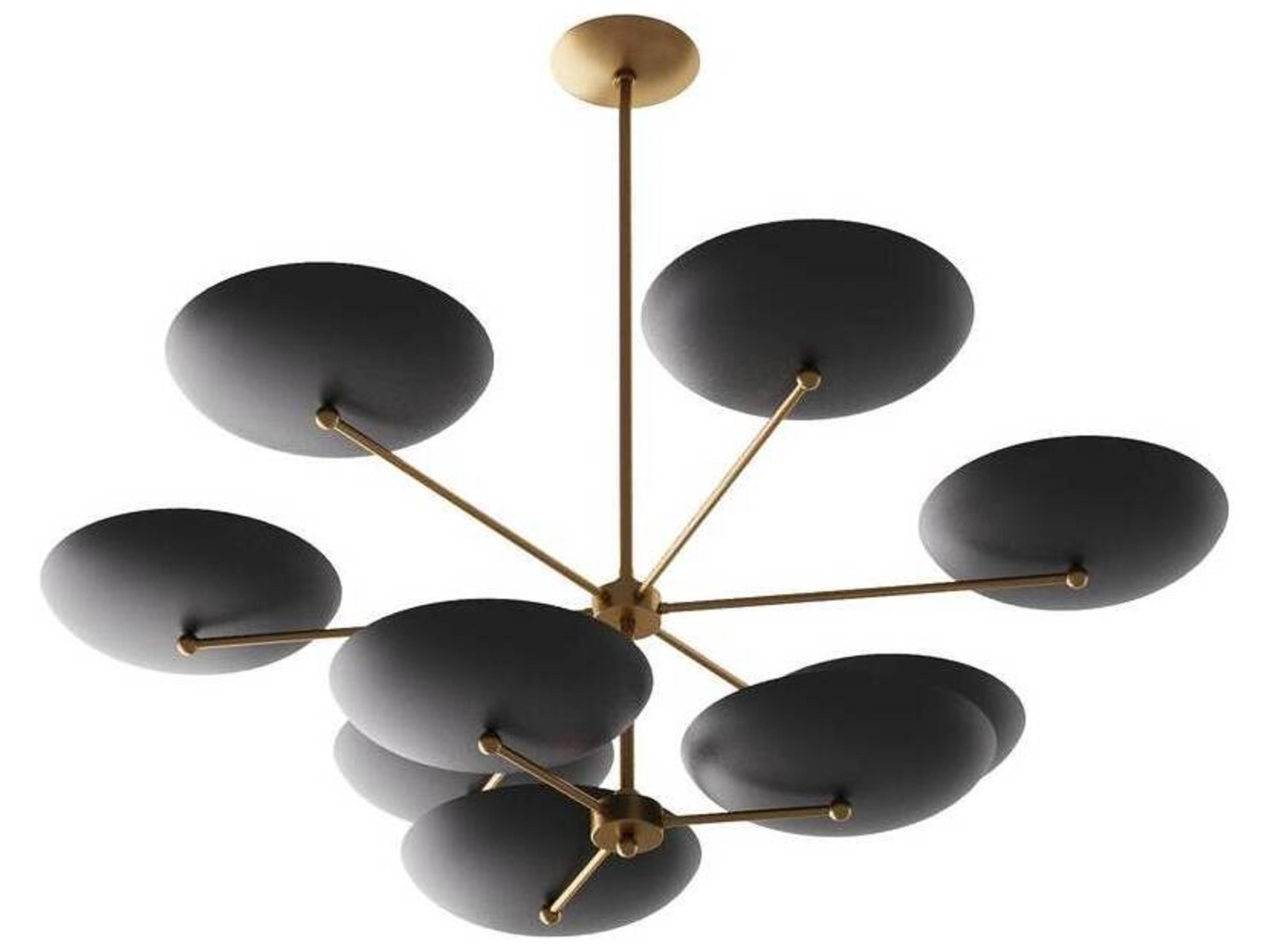 Arteriors Home Griffith 9-Light Bronze Antique Brass Bowl Chandelier