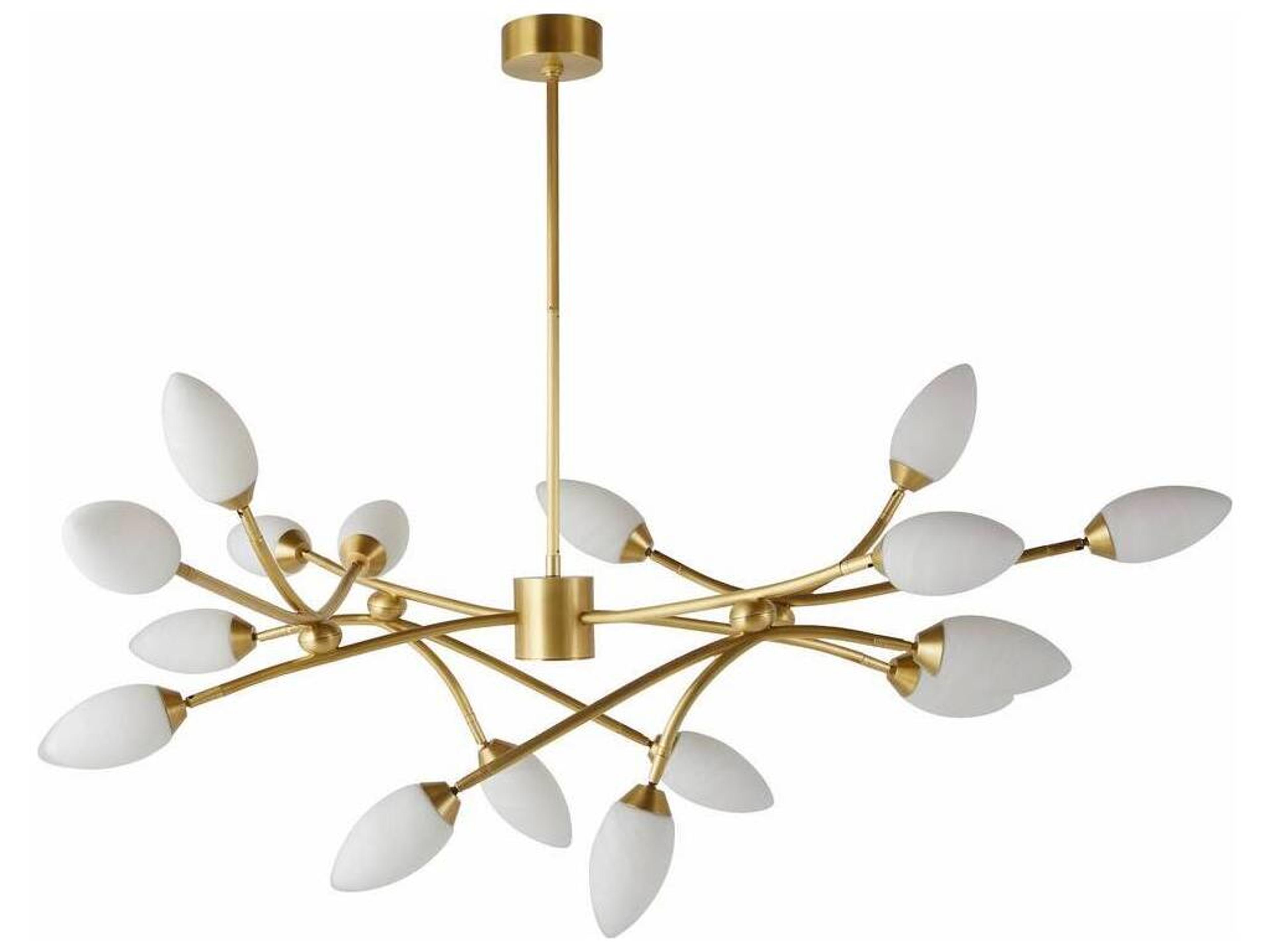 Arteriors Home Ember 16-Light Antique Brass Matte Swirl Chandelier