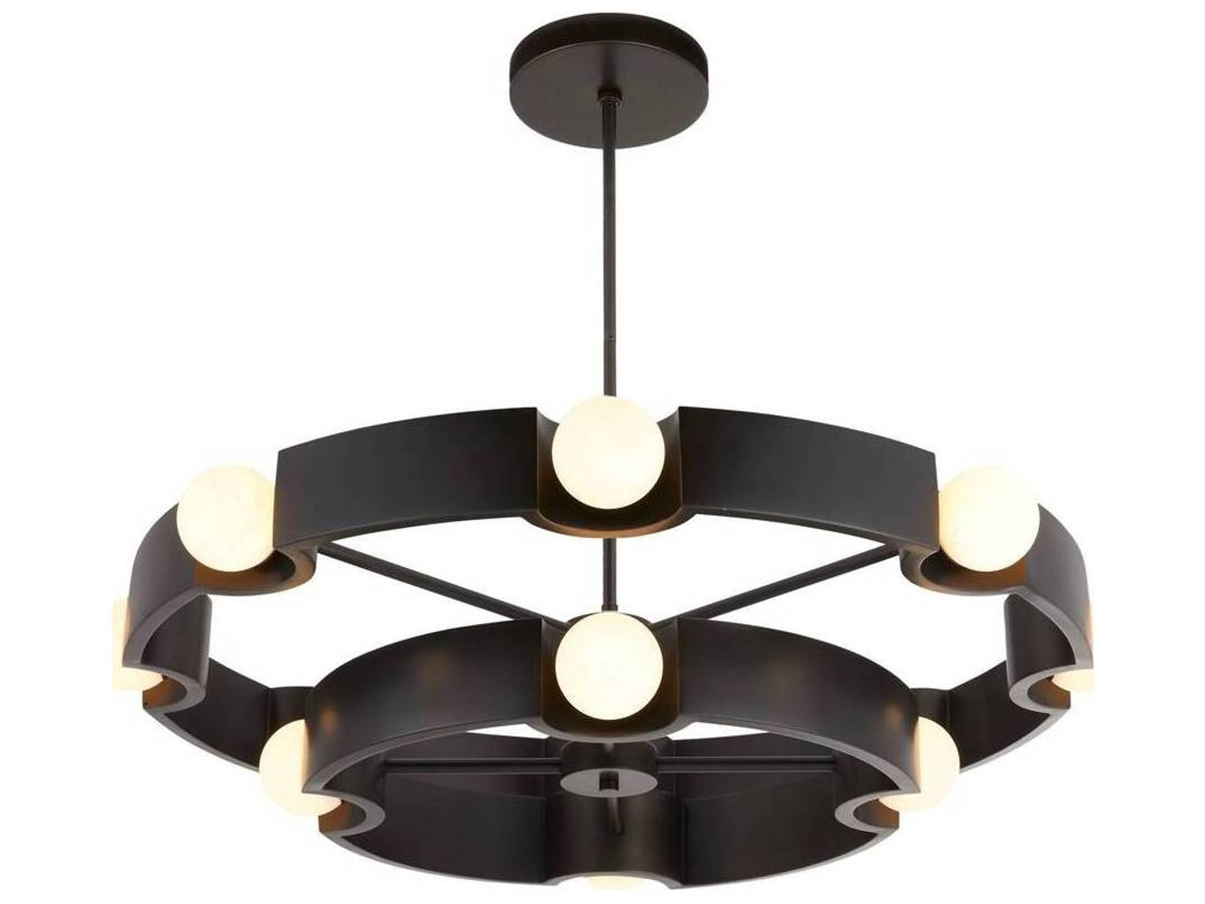 Arteriors Home Hans 12-Light Swirl English Bronze Globe Round Chandelier