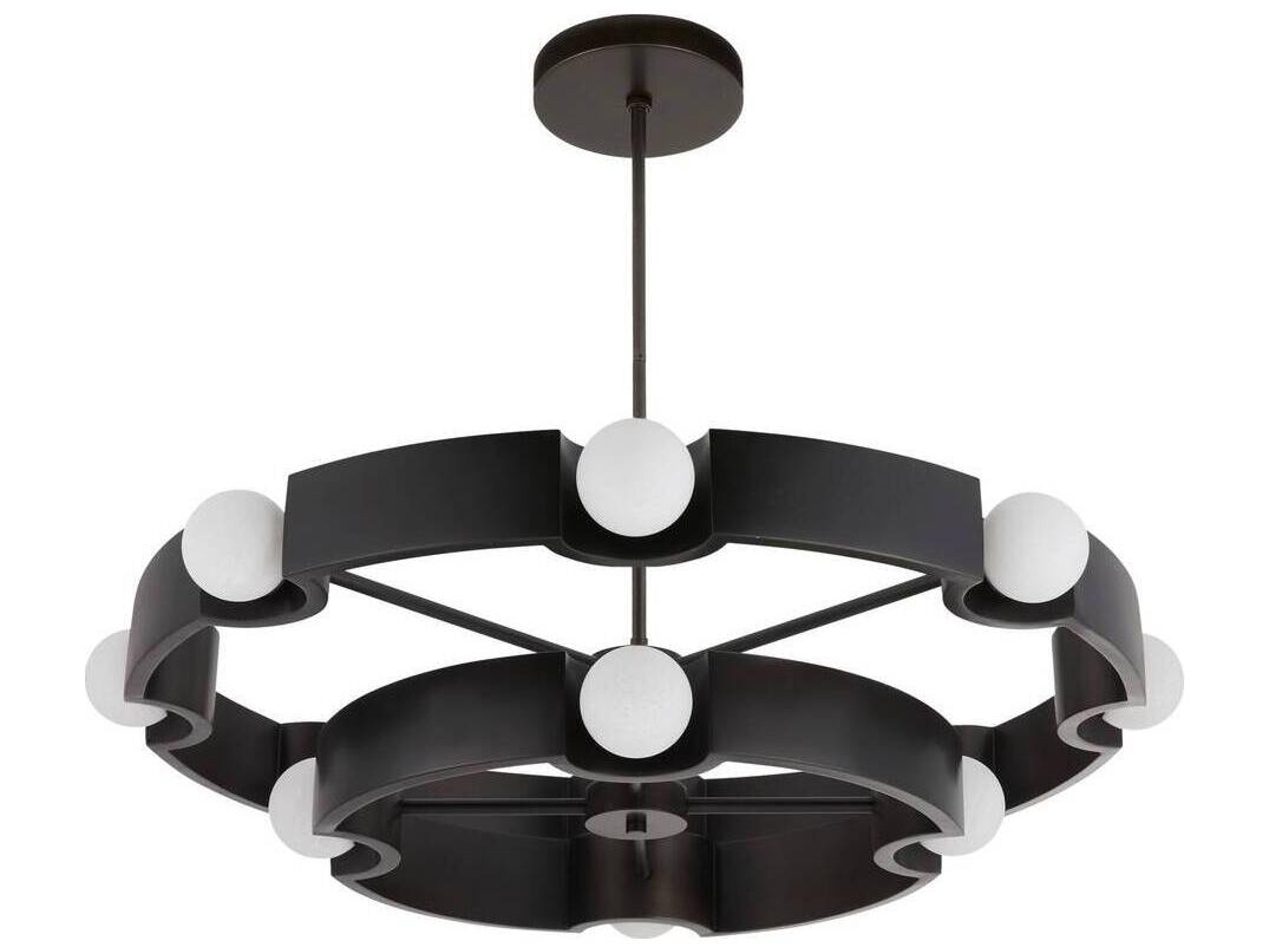 Arteriors Home Hans 12-Light Swirl English Bronze Globe Round Chandelier