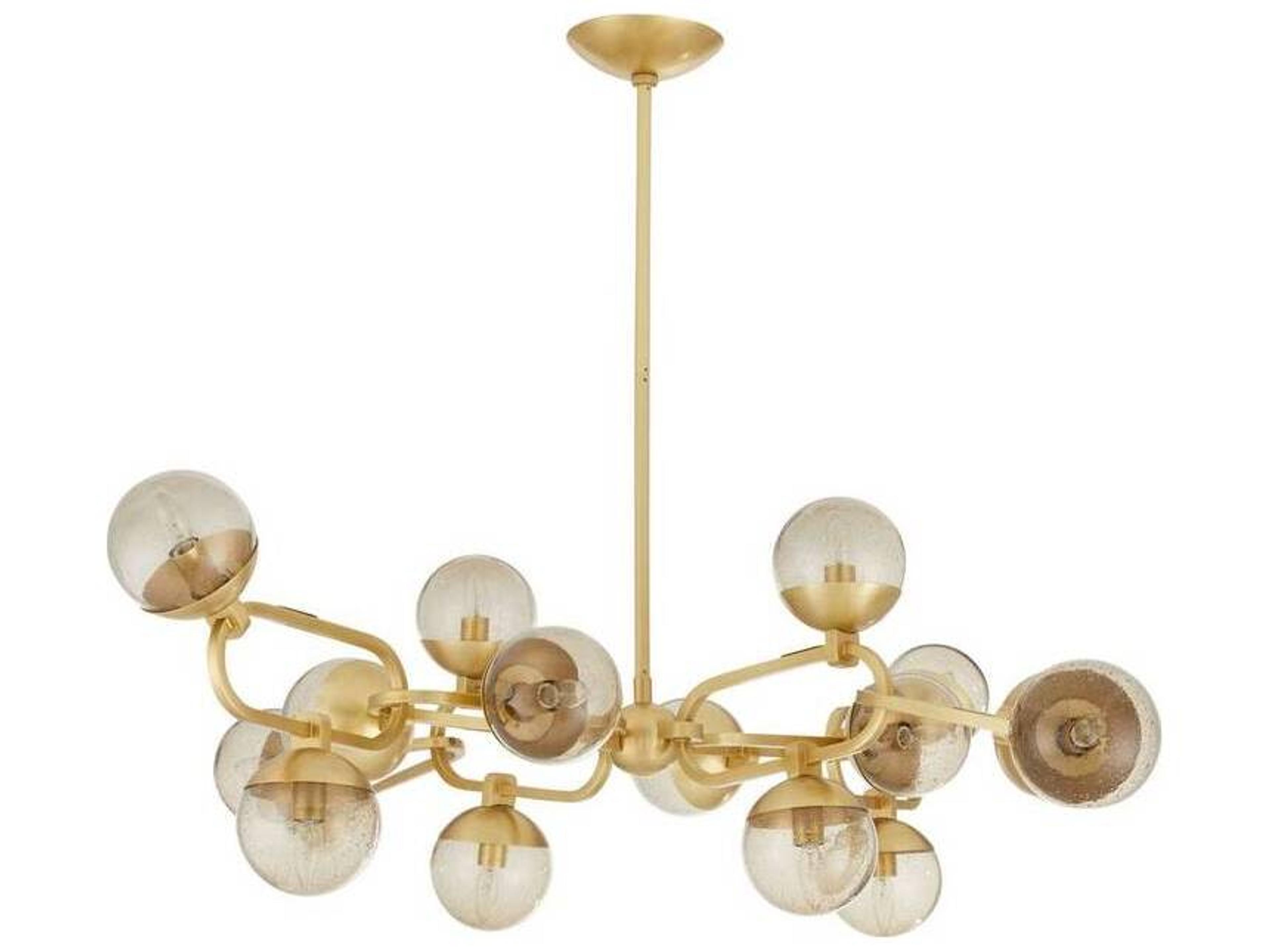 Arteriors Home Hadly 16-Light Smoke Antique Brass Globe Chandelier