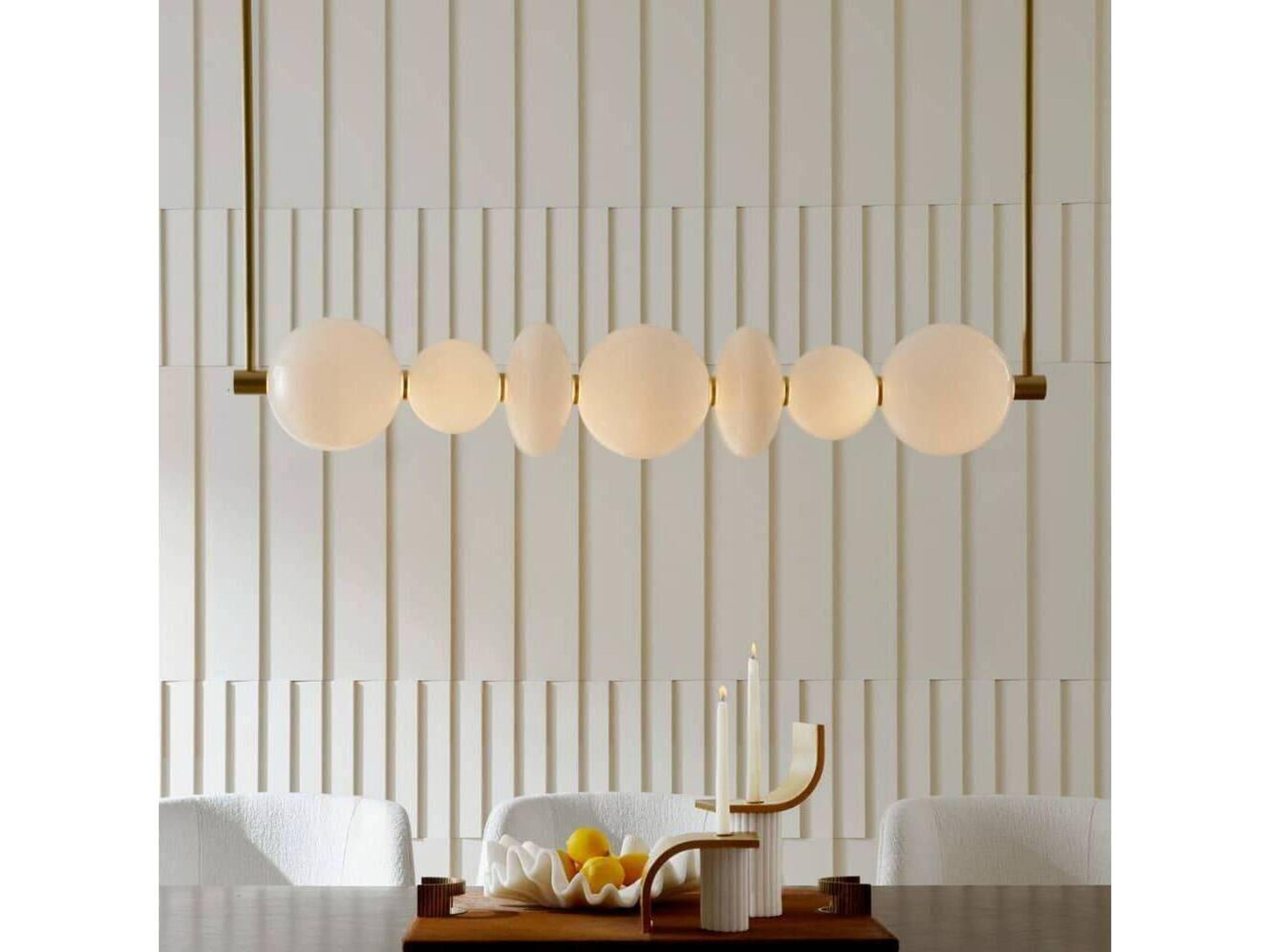 Raphael Linear Chandelier Contemporary Glass
