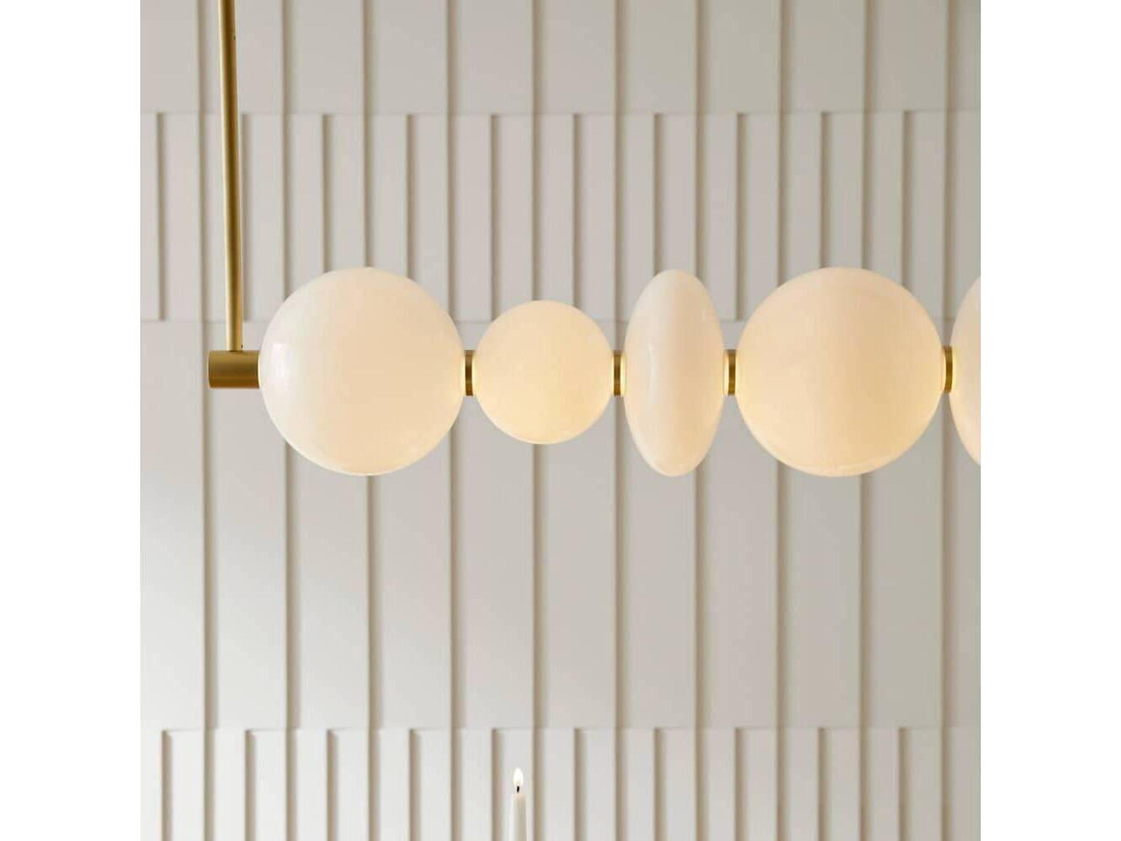 Arteriors Home Raphael 1-Light Opal Antique Brass White Gold Island Pendant