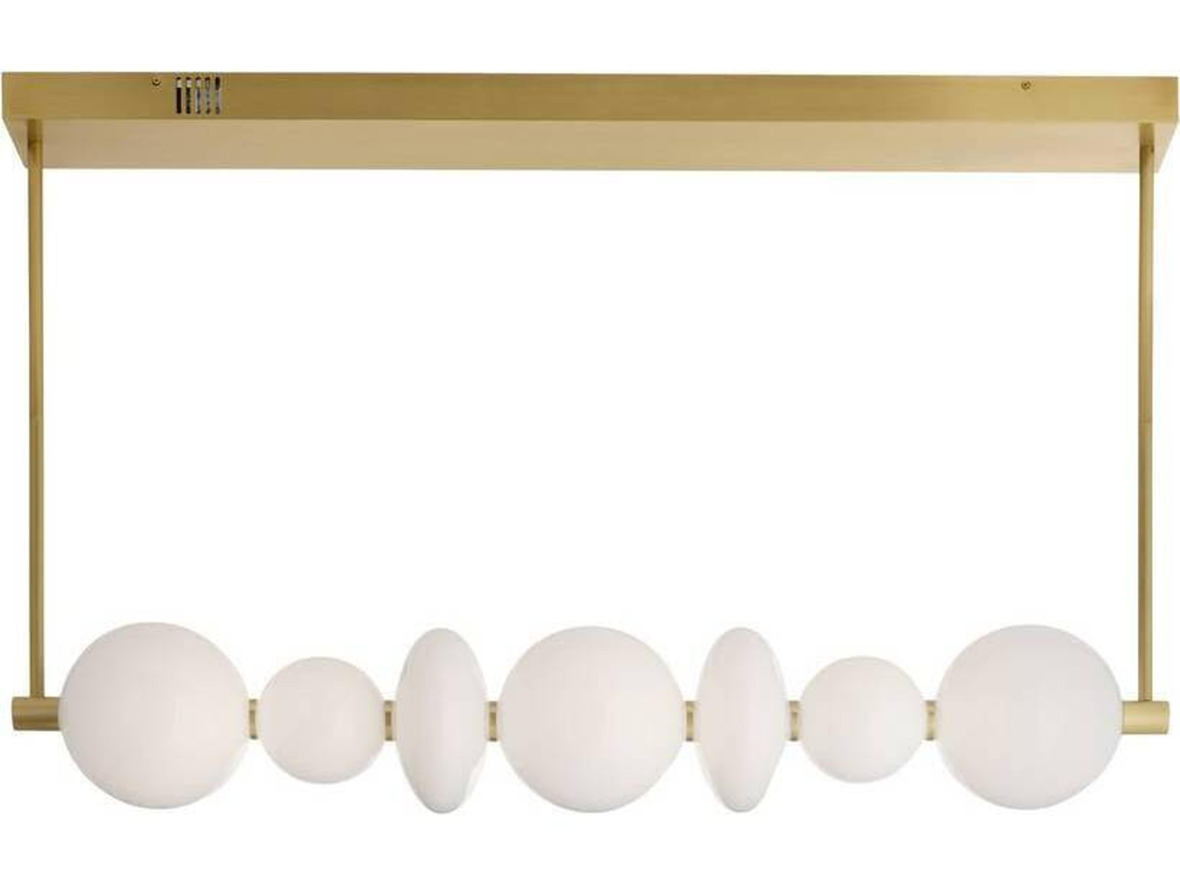 Arteriors Home Raphael 1-Light Opal Antique Brass White Gold Island Pendant