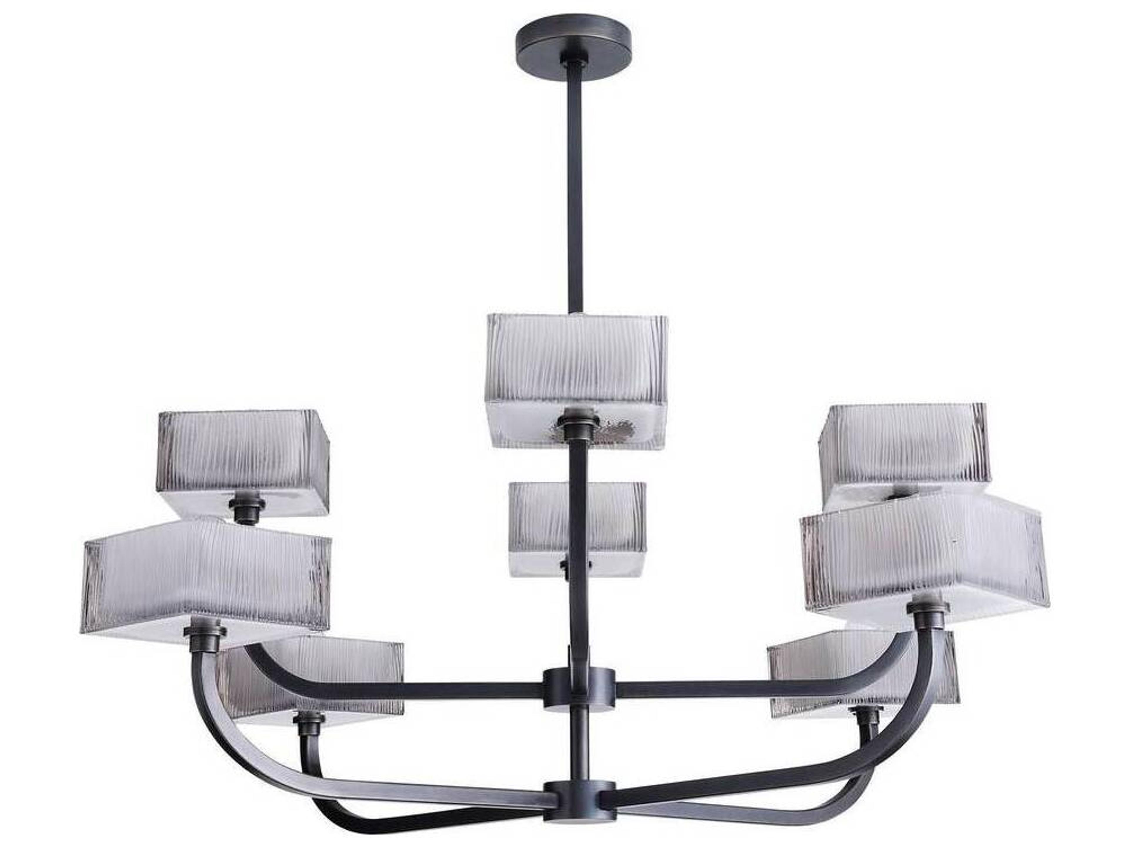 Arteriors Home English Bronze Geometric Tiered Chandelier