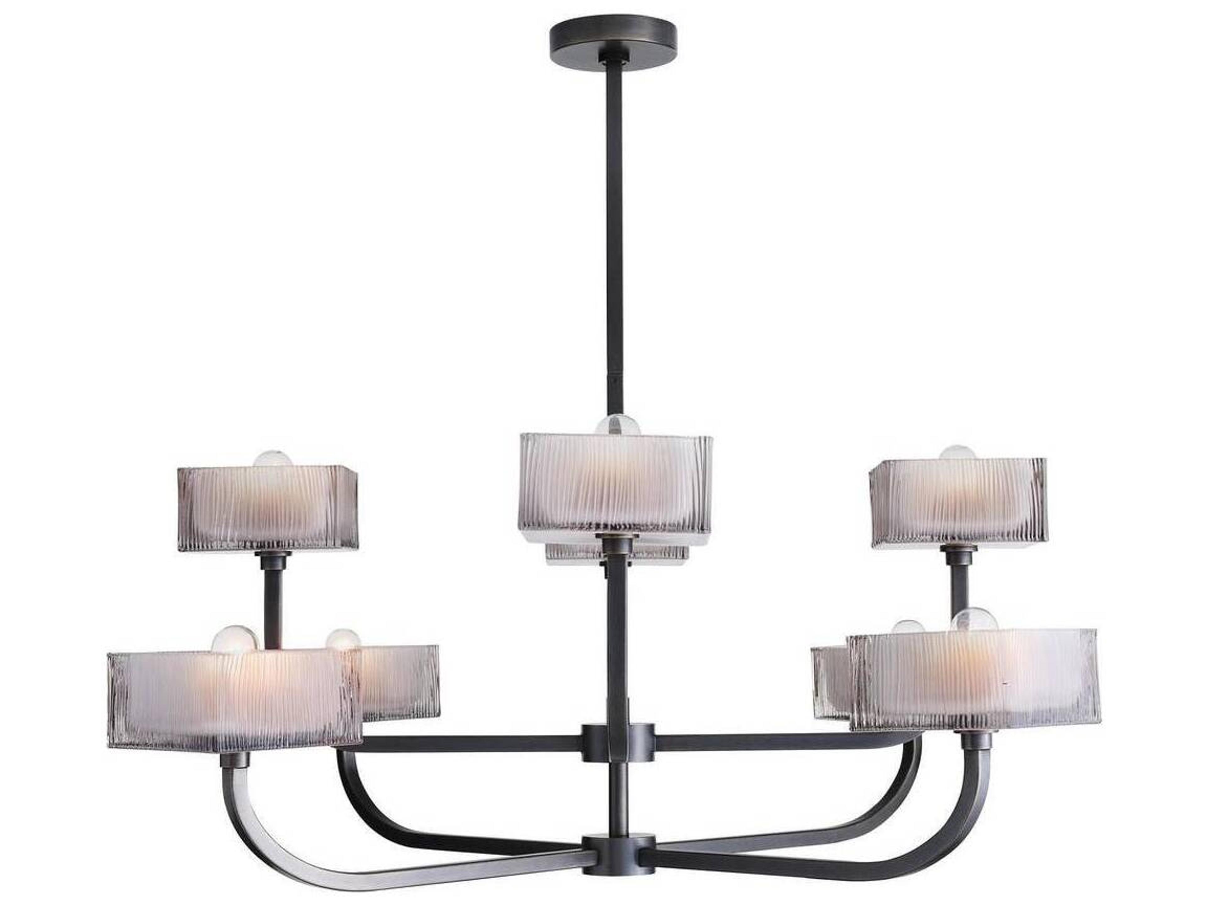 Arteriors Home English Bronze Geometric Tiered Chandelier