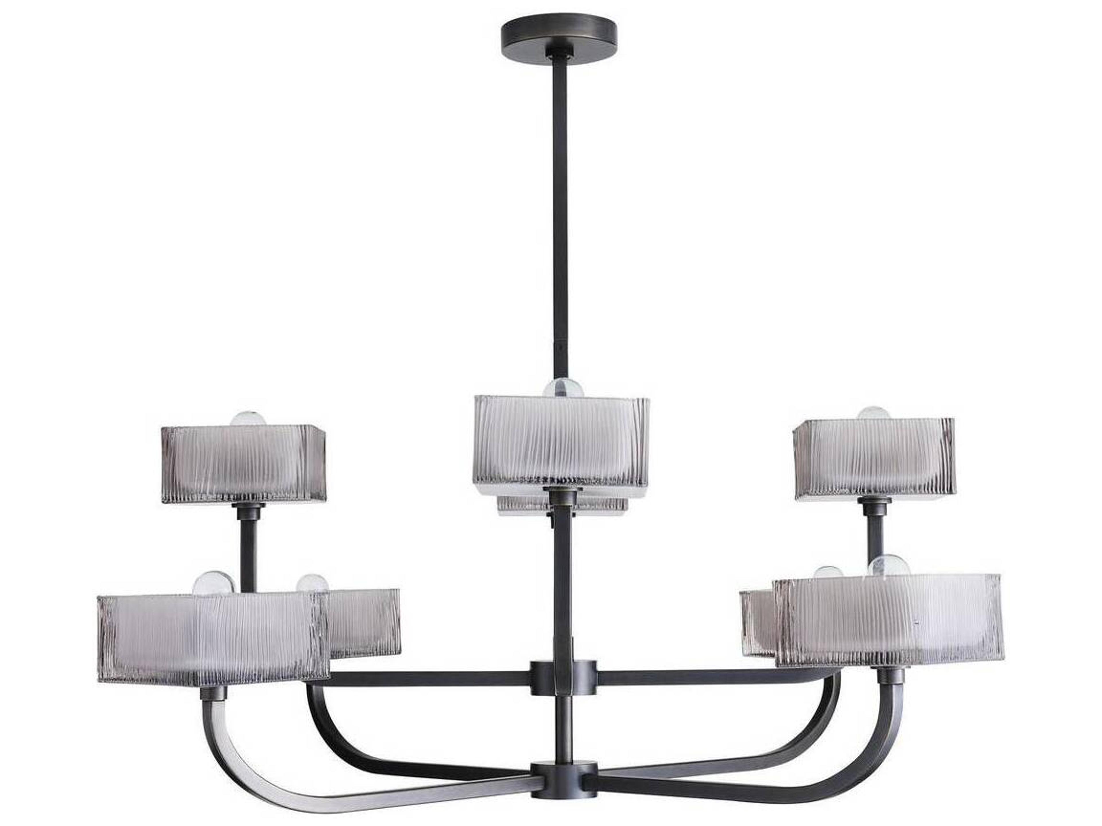 Arteriors Home English Bronze Geometric Tiered Chandelier