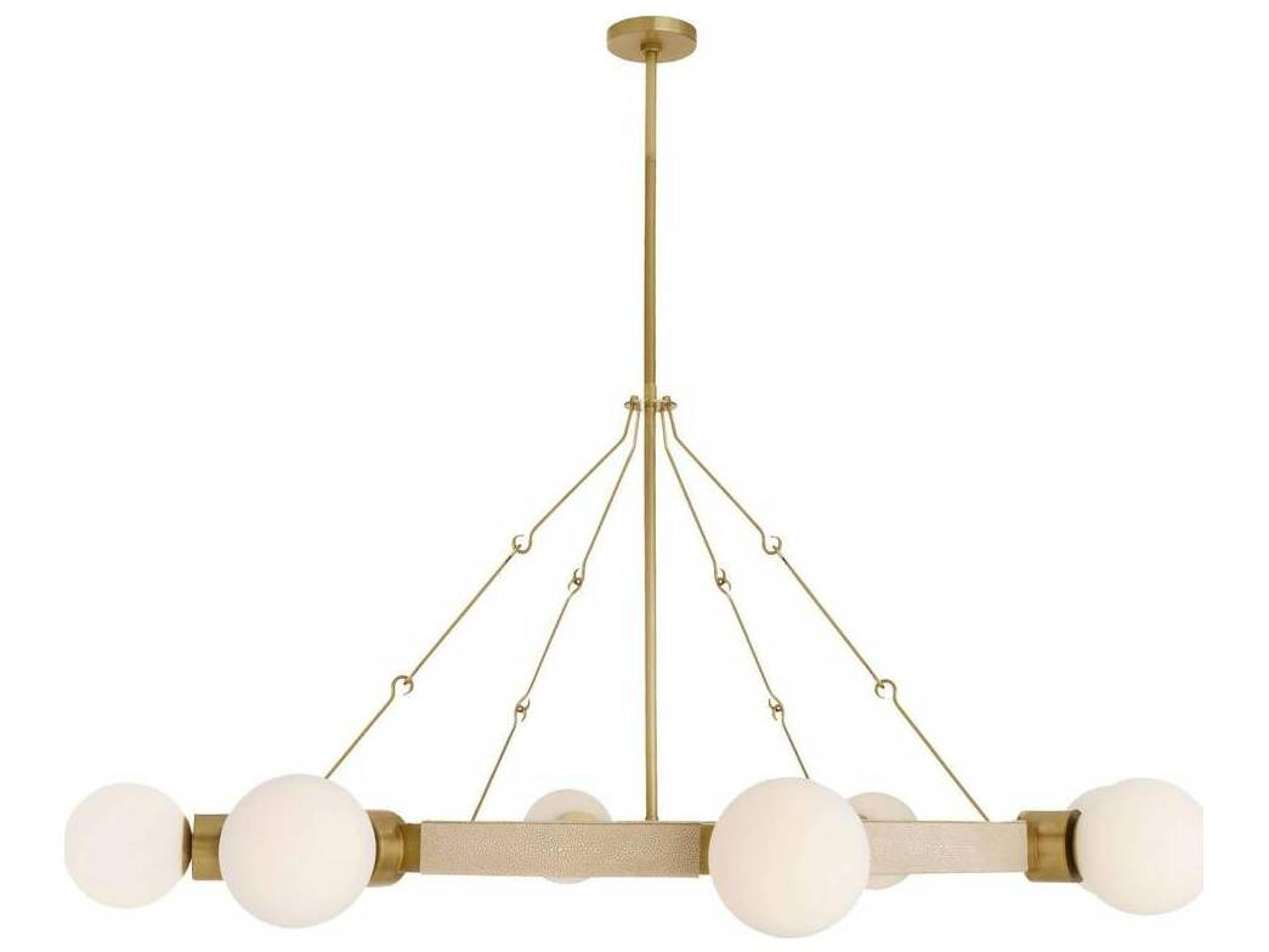 Arteriors Home Matte Opal Brass Globe Round Chandelier