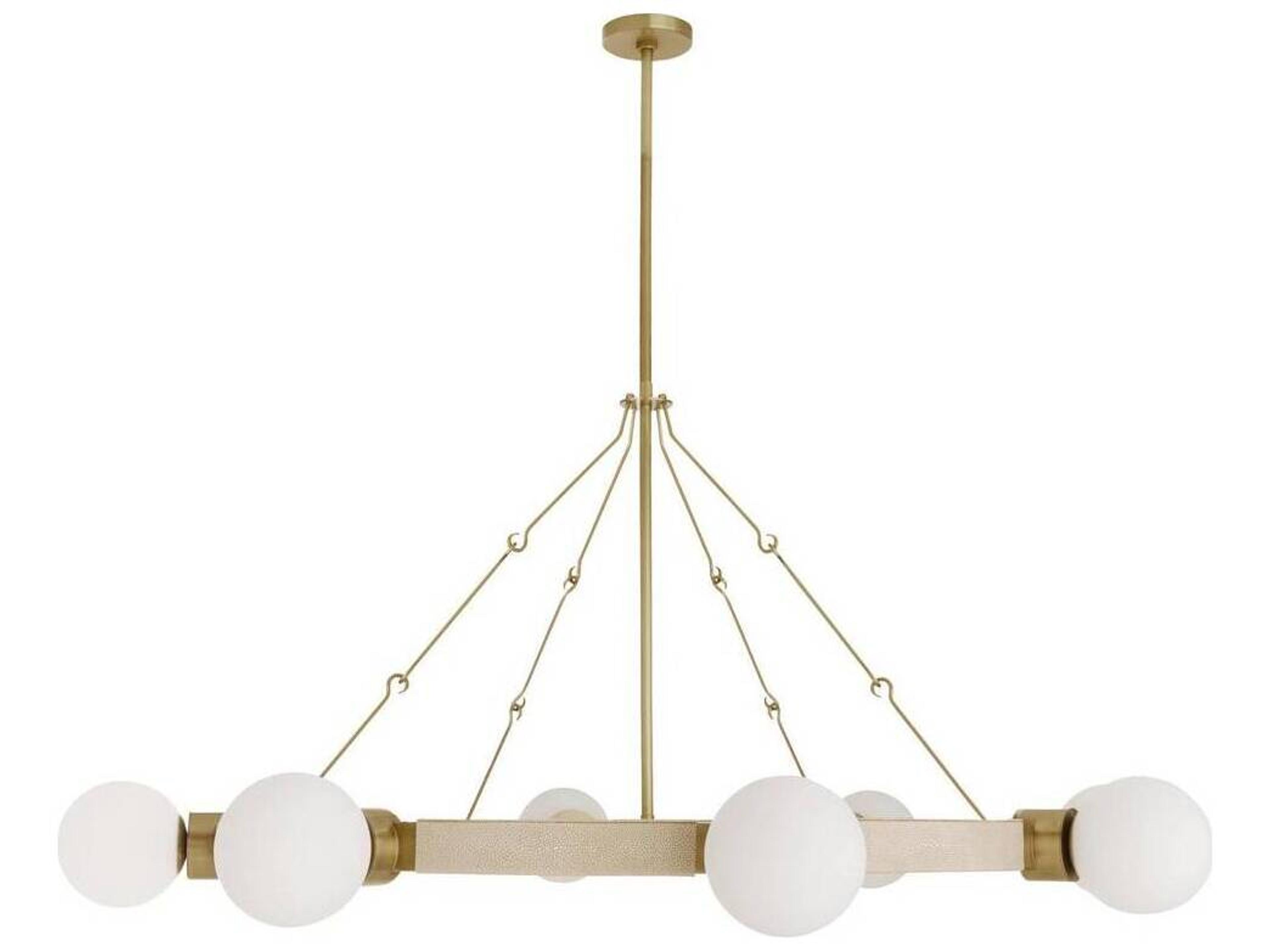 Arteriors Home Matte Opal Brass Globe Round Chandelier